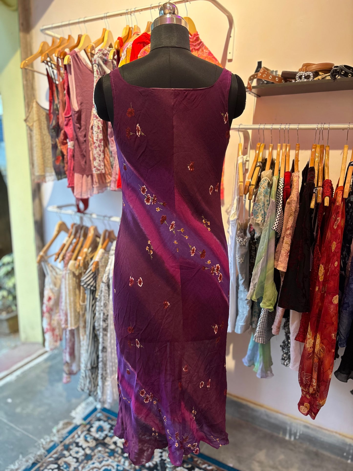 Shades of purple floral dress