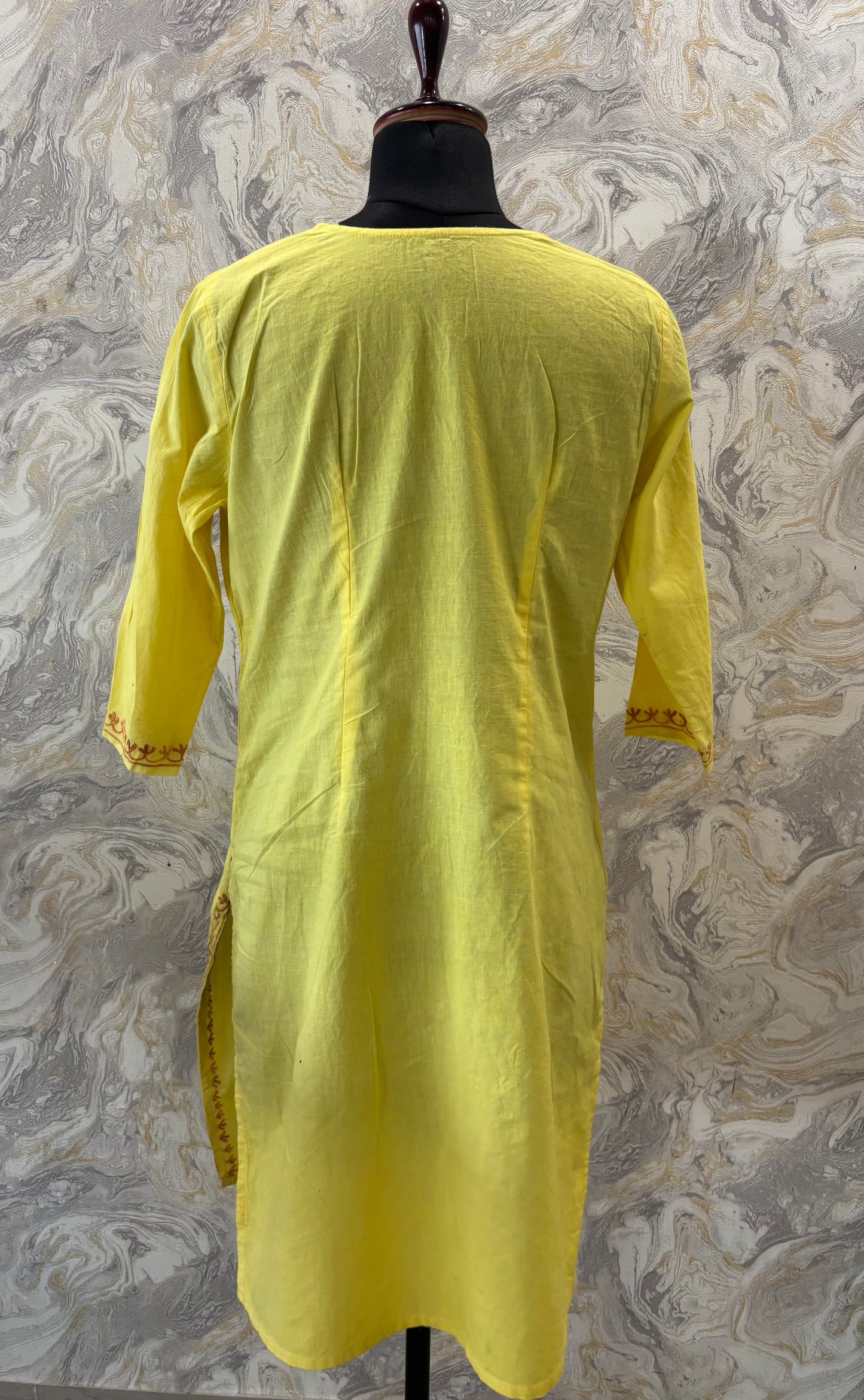 Yellow kashimiri kurta