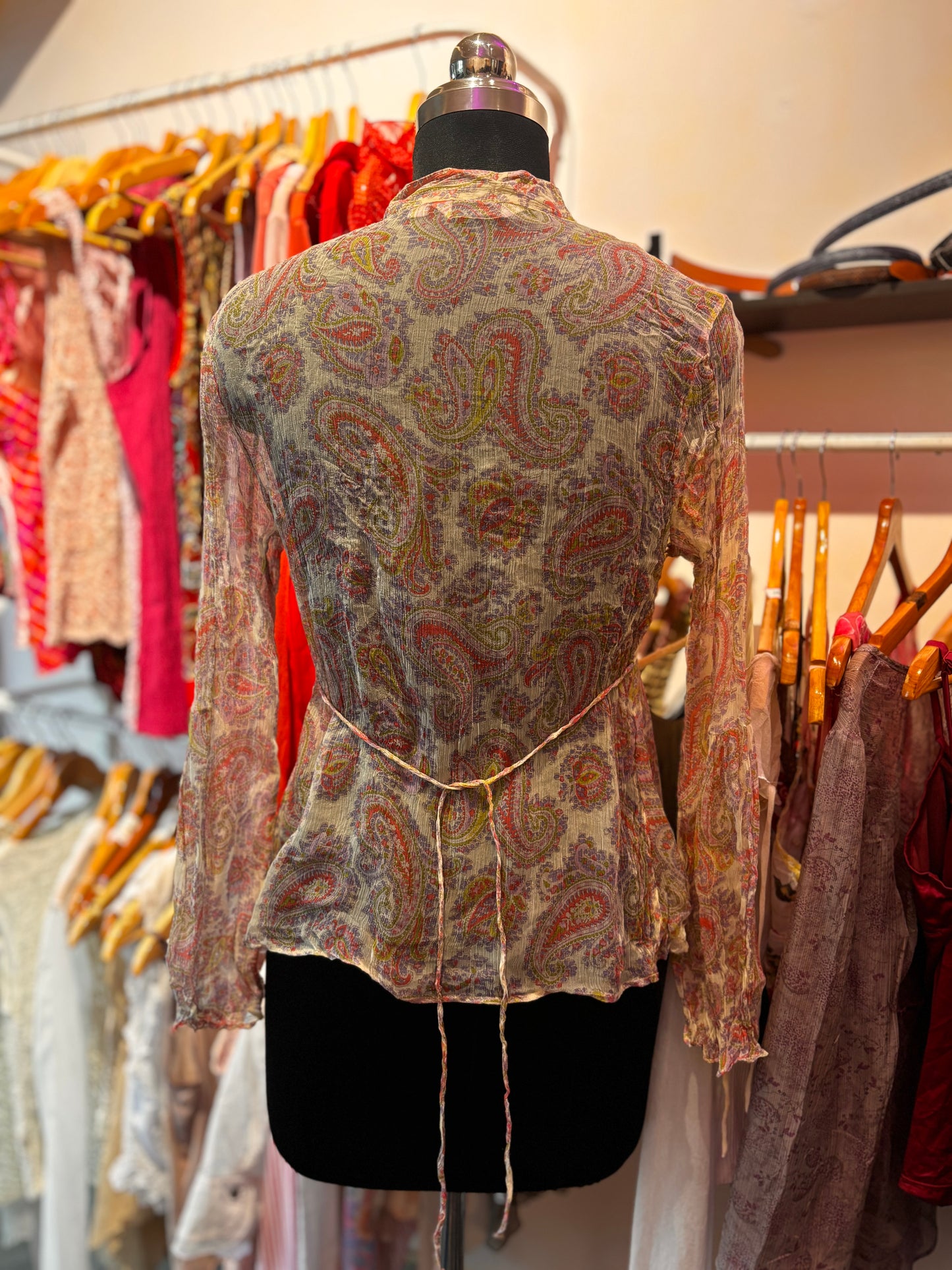 2000’s paisley silk top