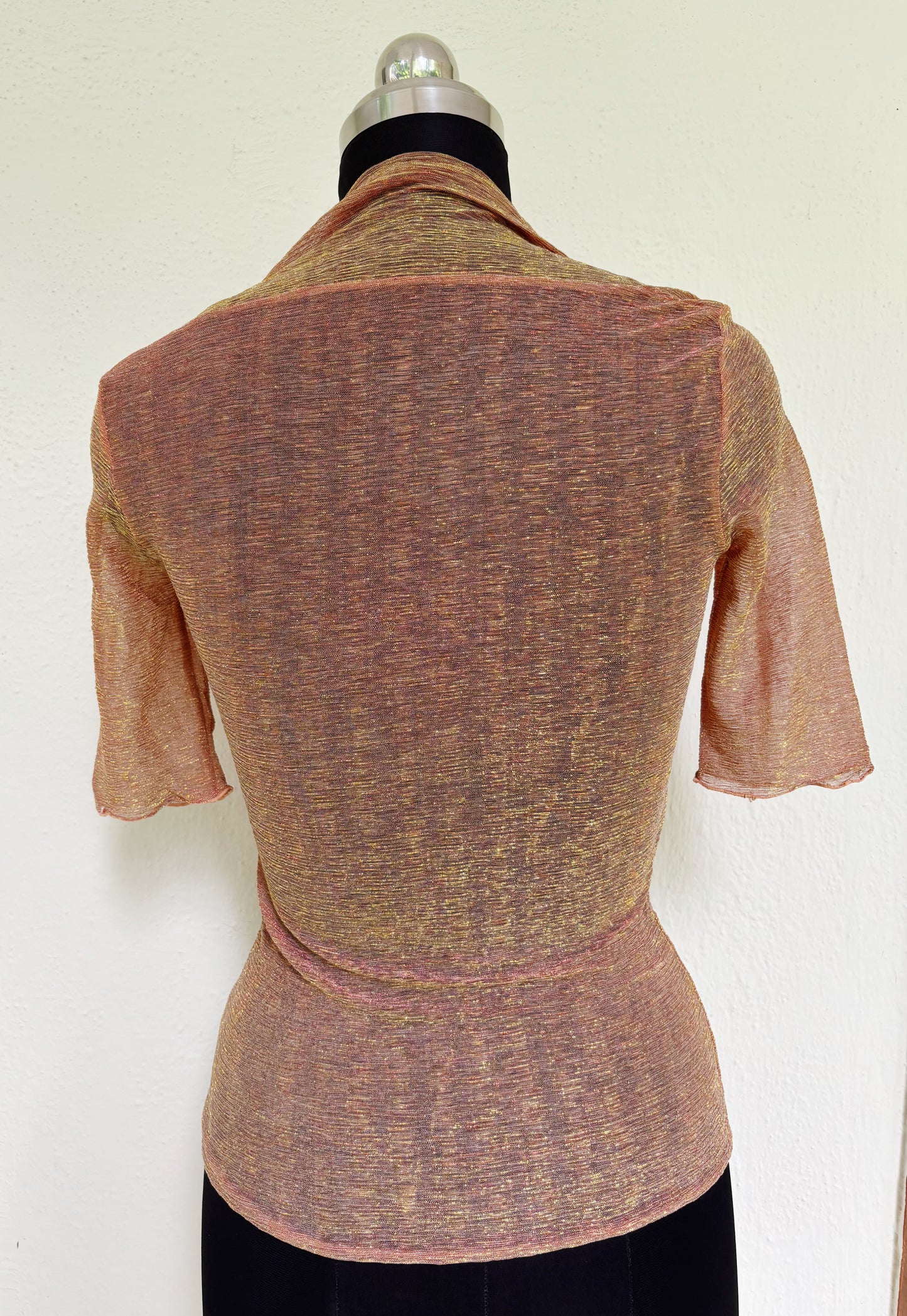 Golden shimmer top