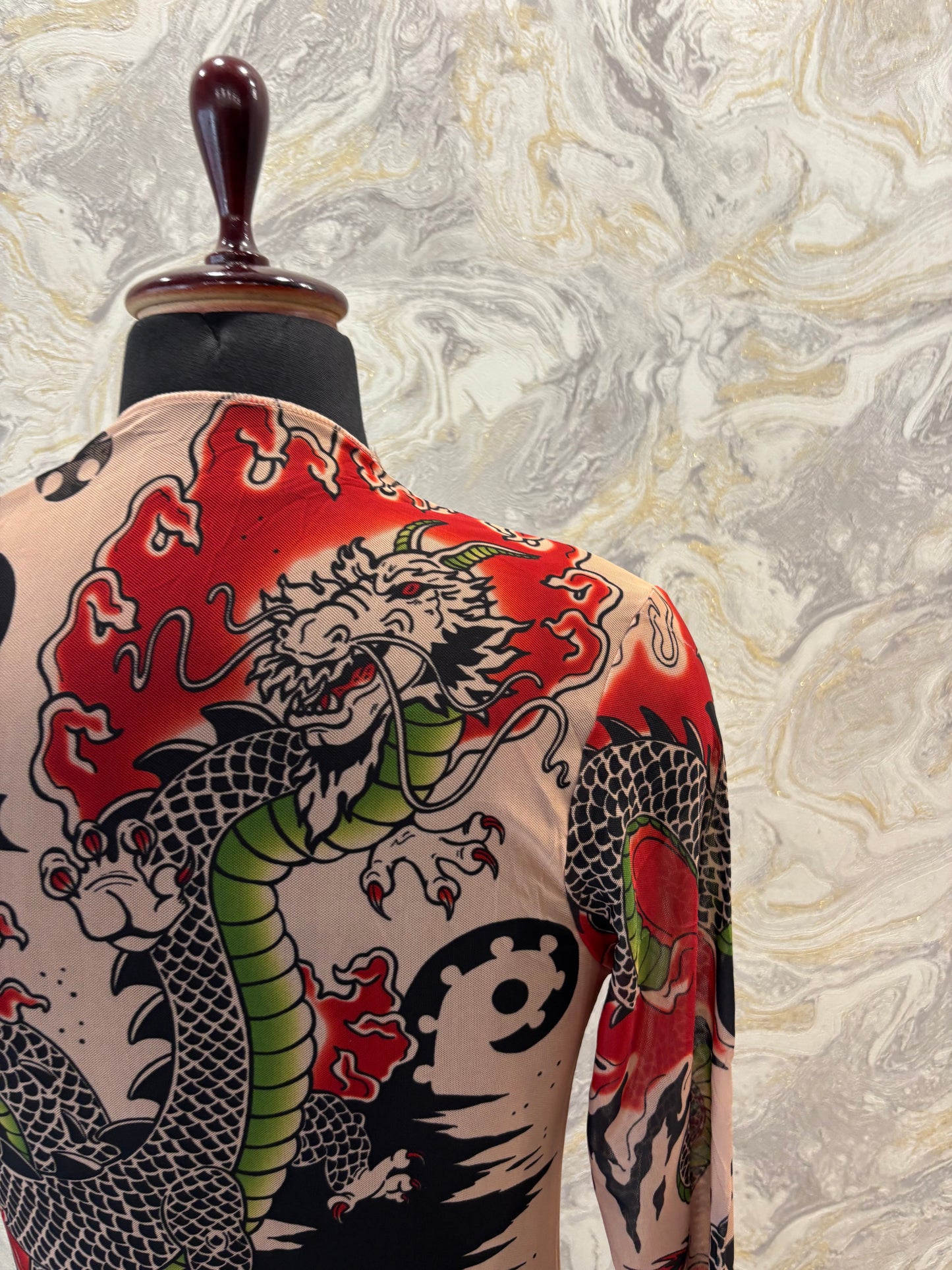 Fierce lion dragon top