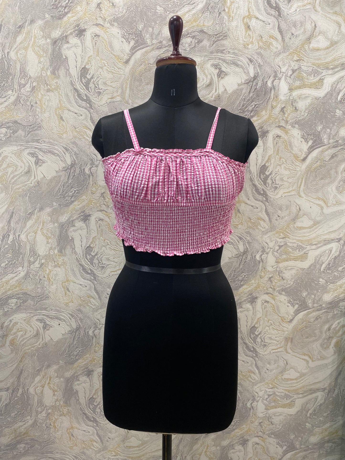 Pink checkered top