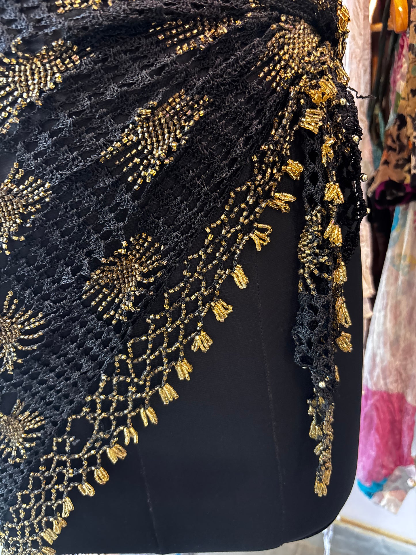 Crochet beaded wrap around