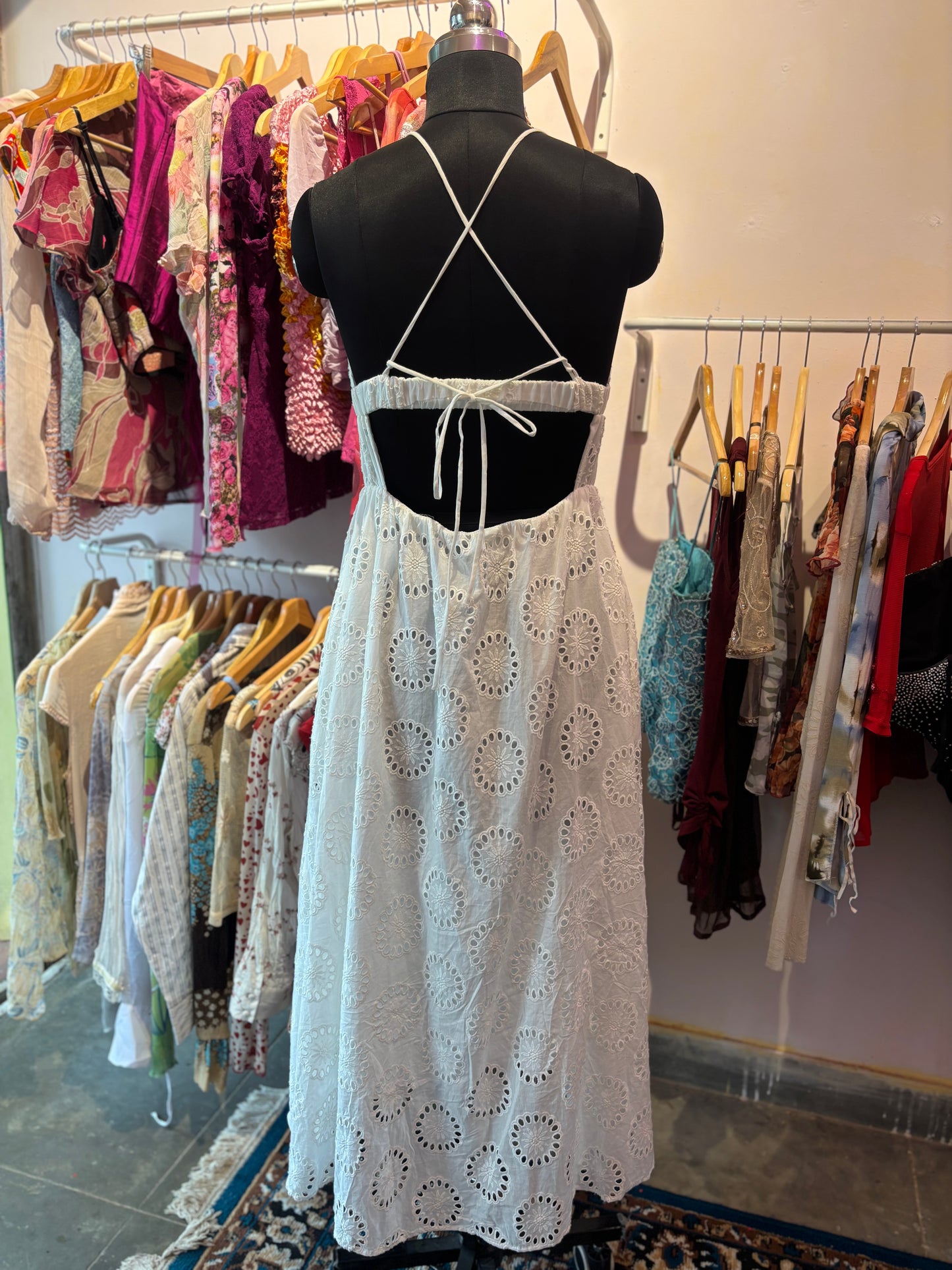 Prettiest white halter neck dress