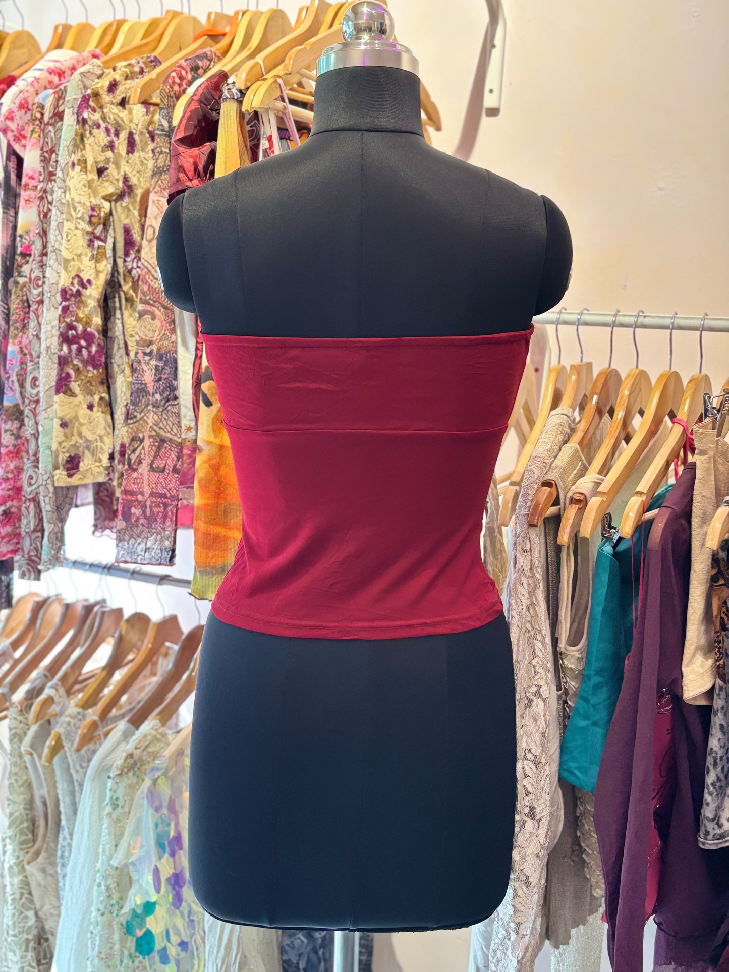 Deep red top