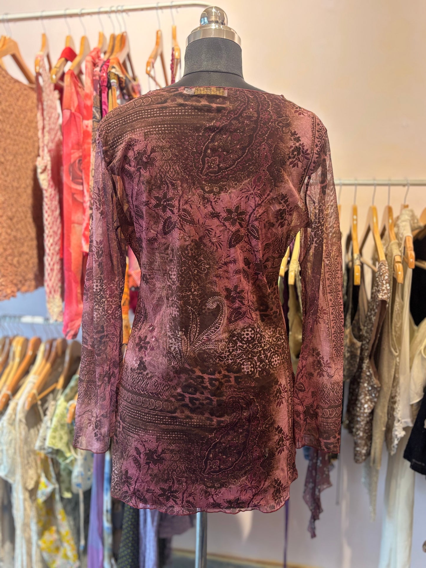 Paisley floral tunic/ short dress