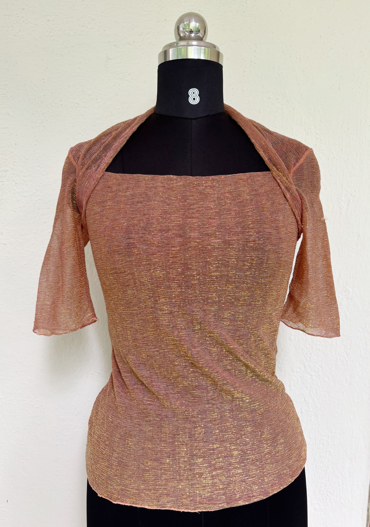 Golden shimmer top