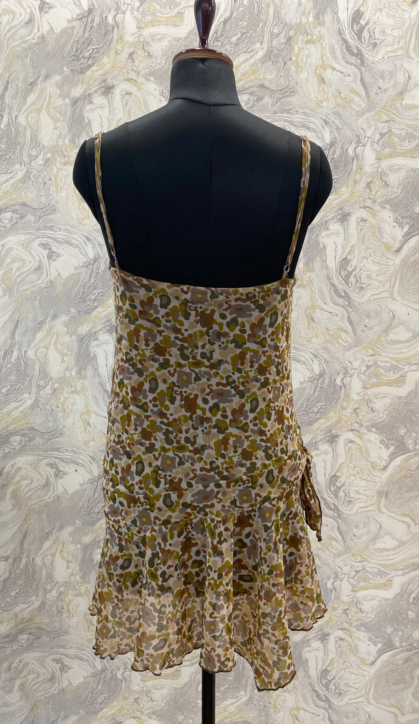 Ditsy ruffle ends dress