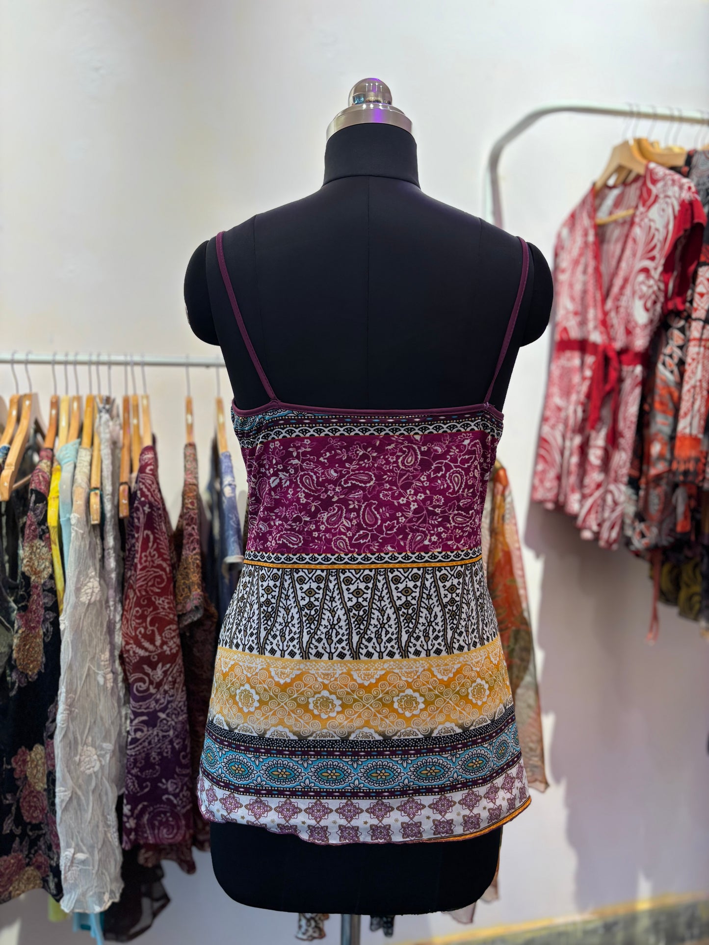 Indie cami with sequins waist