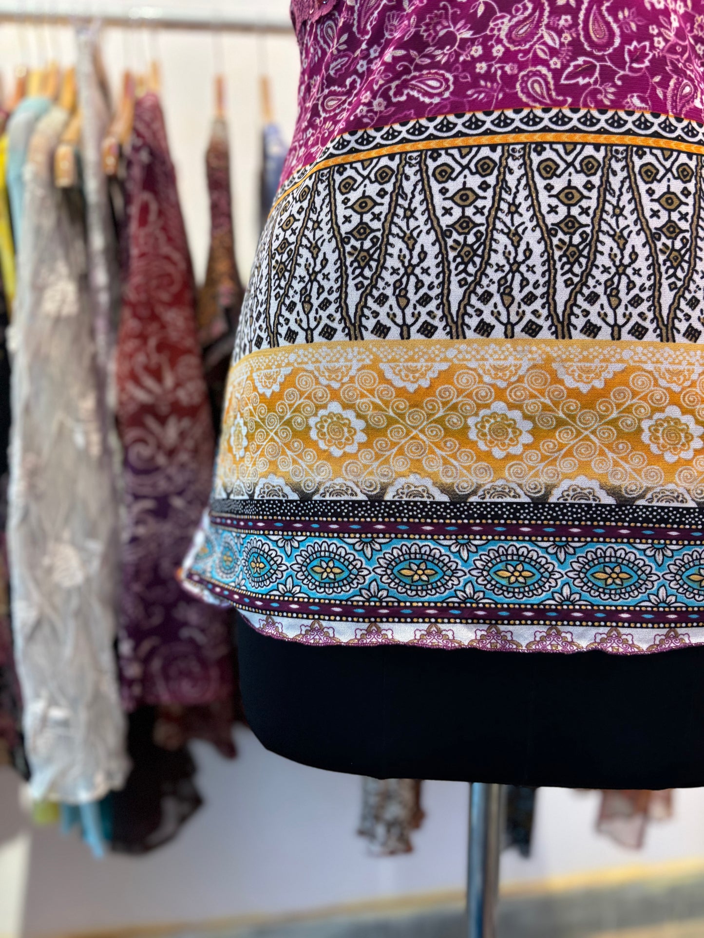 Indie cami with sequins waist