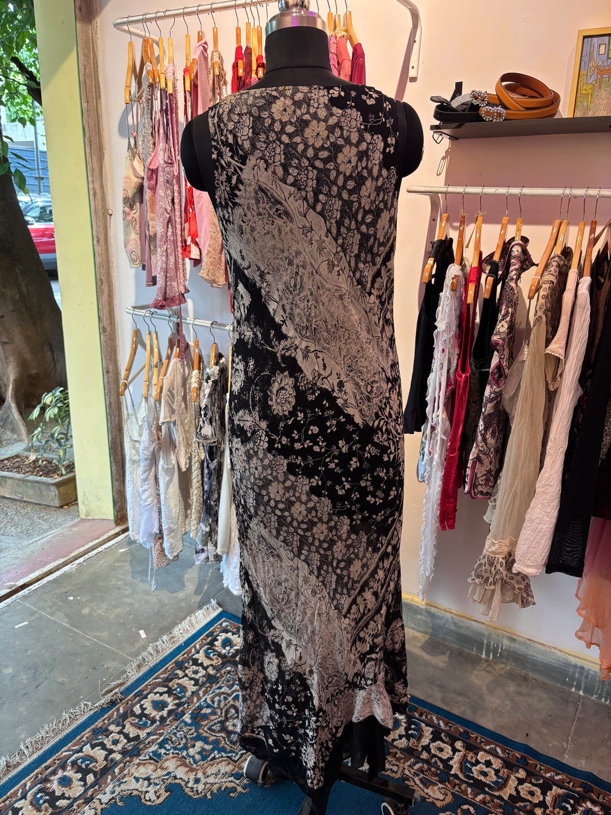 Vintage baroque inspired midnight dress