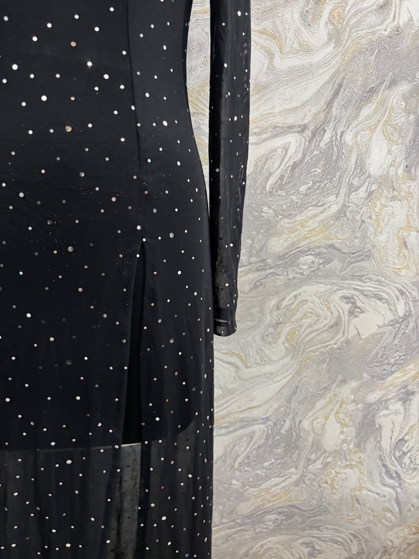 Mesh sequins dress