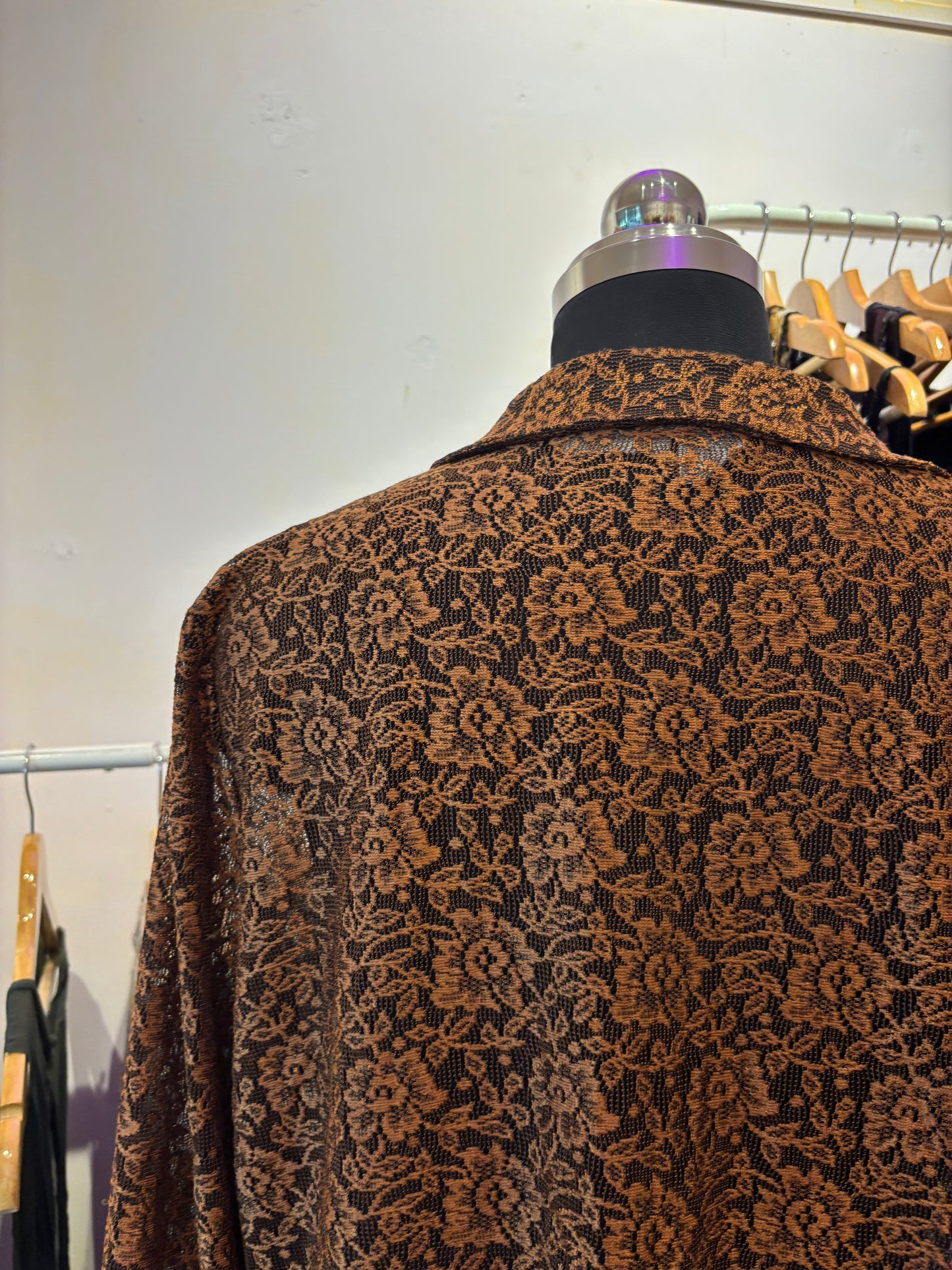 Golden brown lacy shirt
