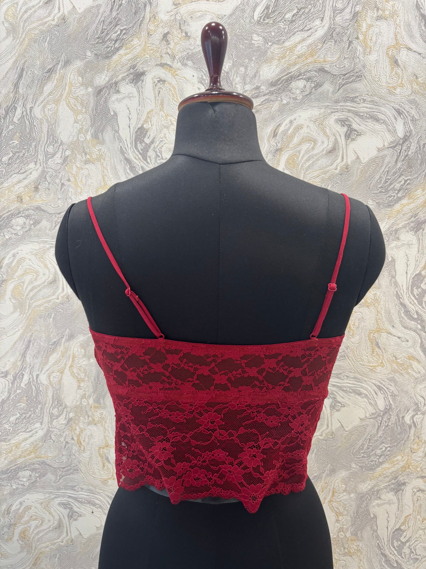 Red lacy cami