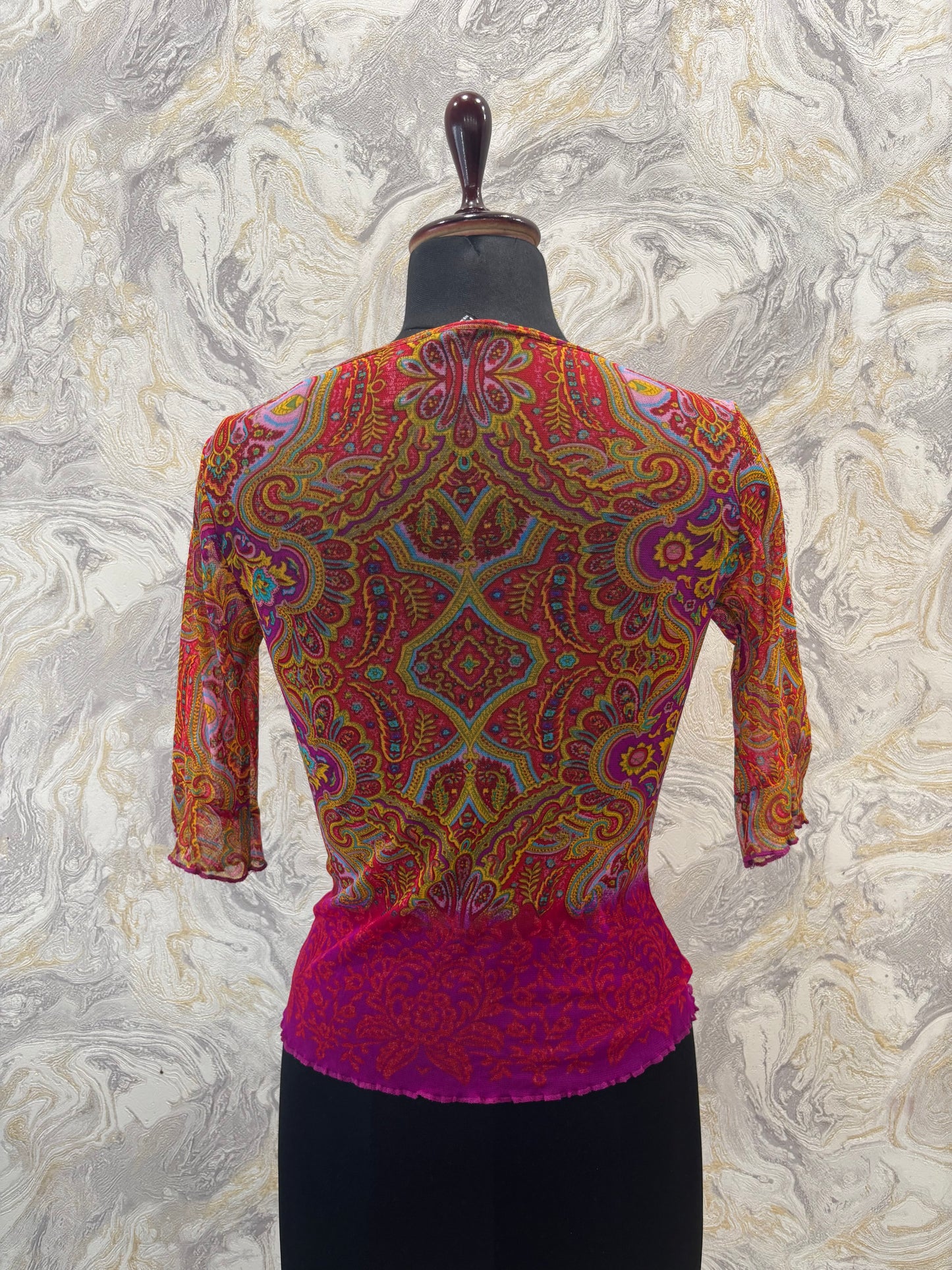 Psychedelic mesh top