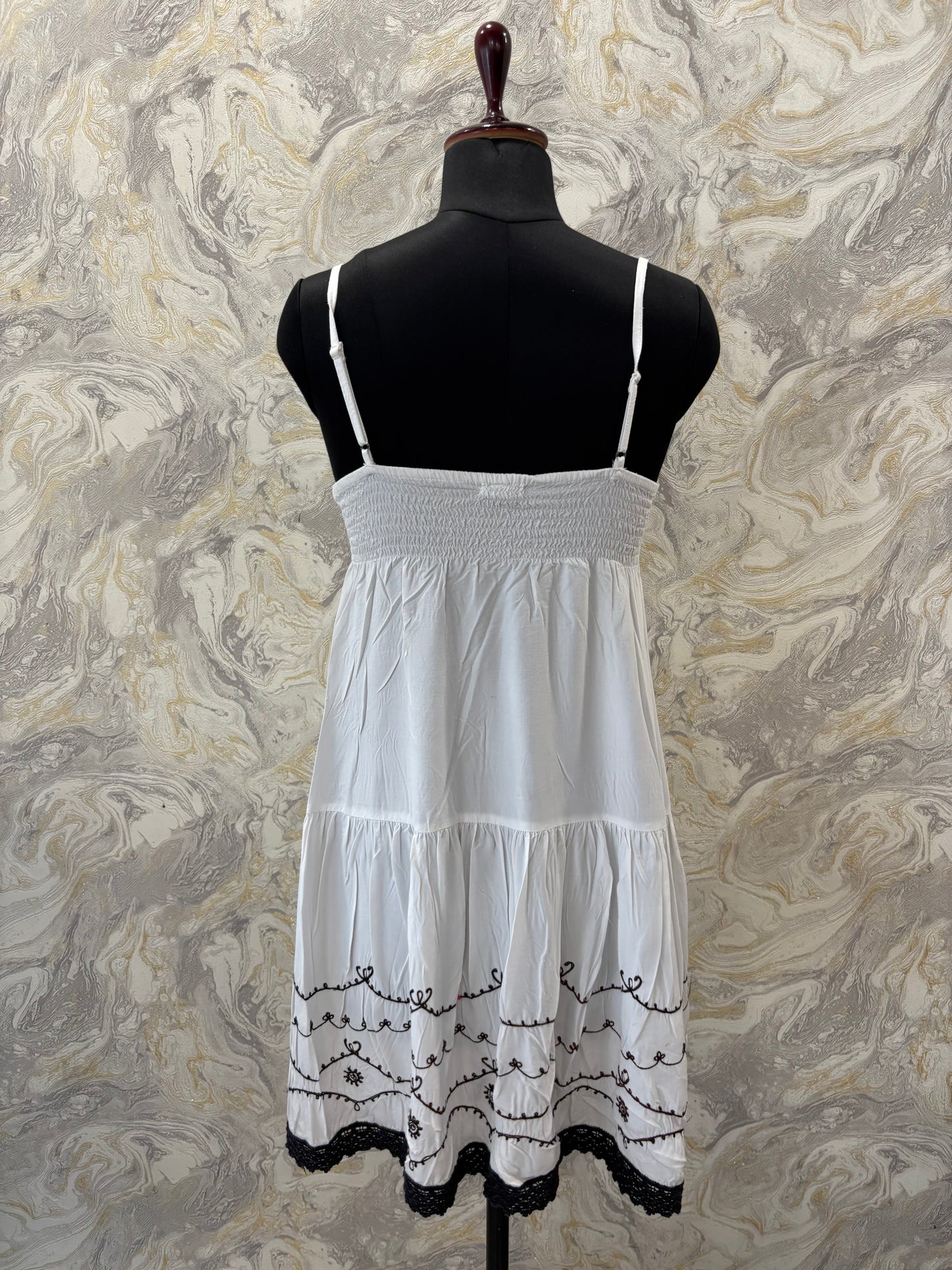 White embroidered dress