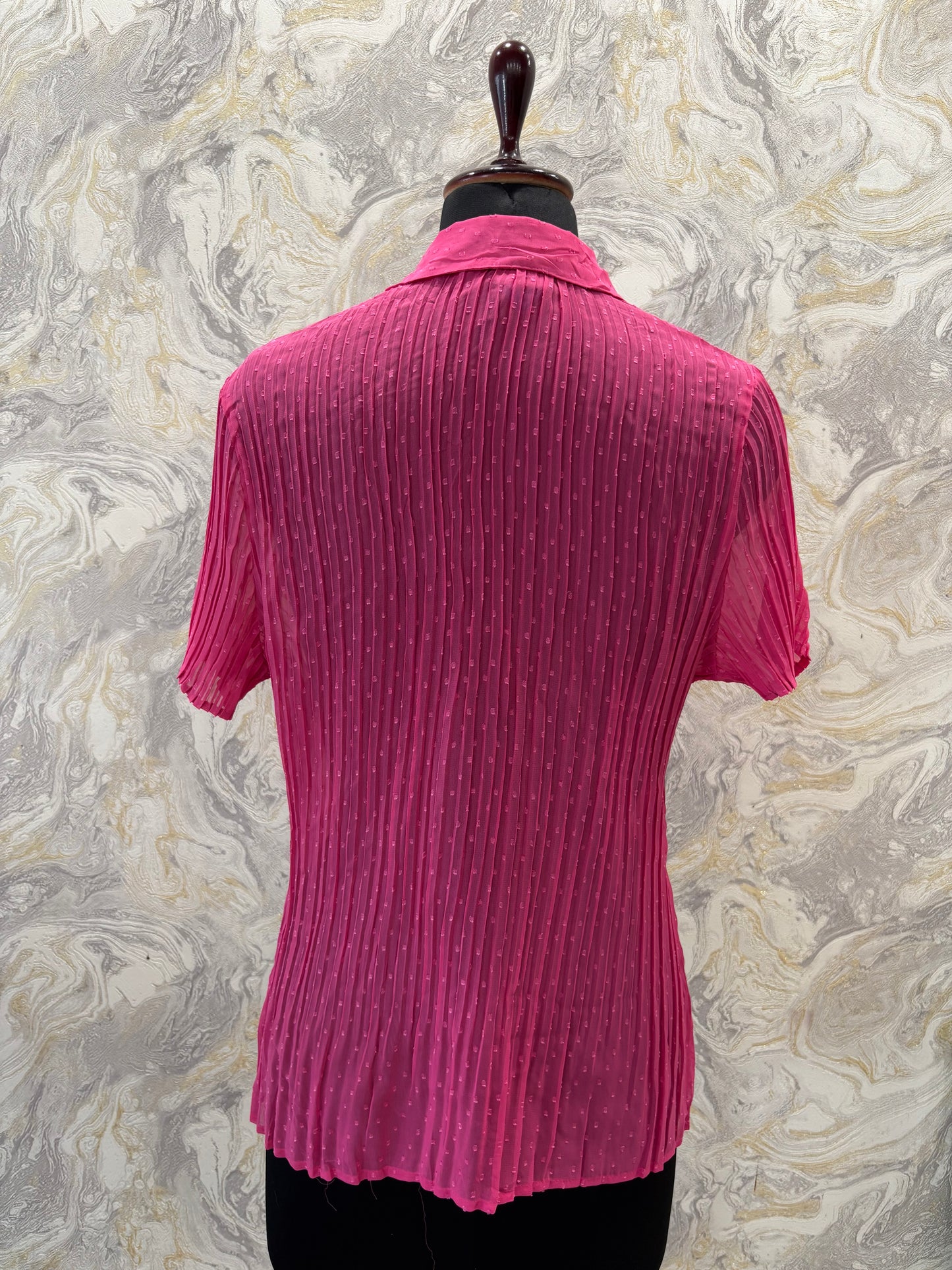 Pink pleated shirt