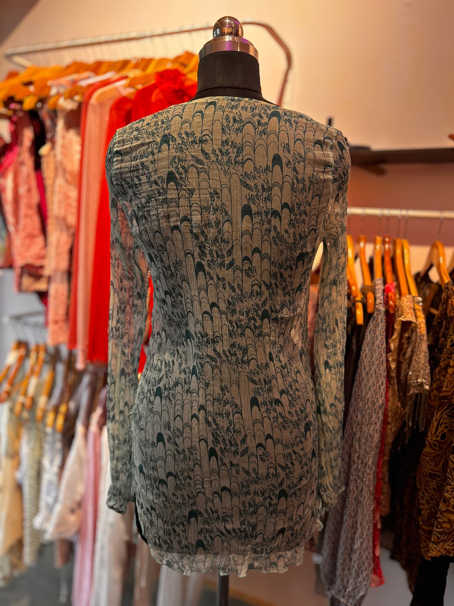 European summer silk top