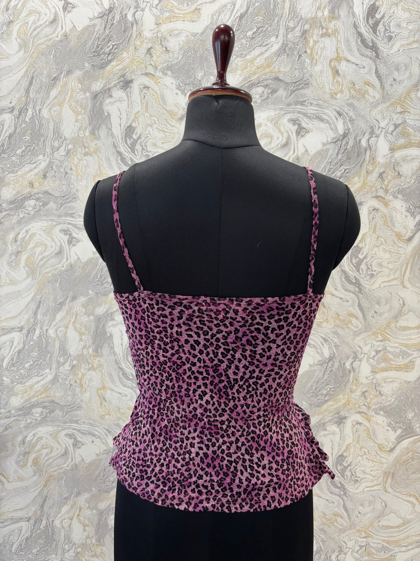 cheetah ruffle cami