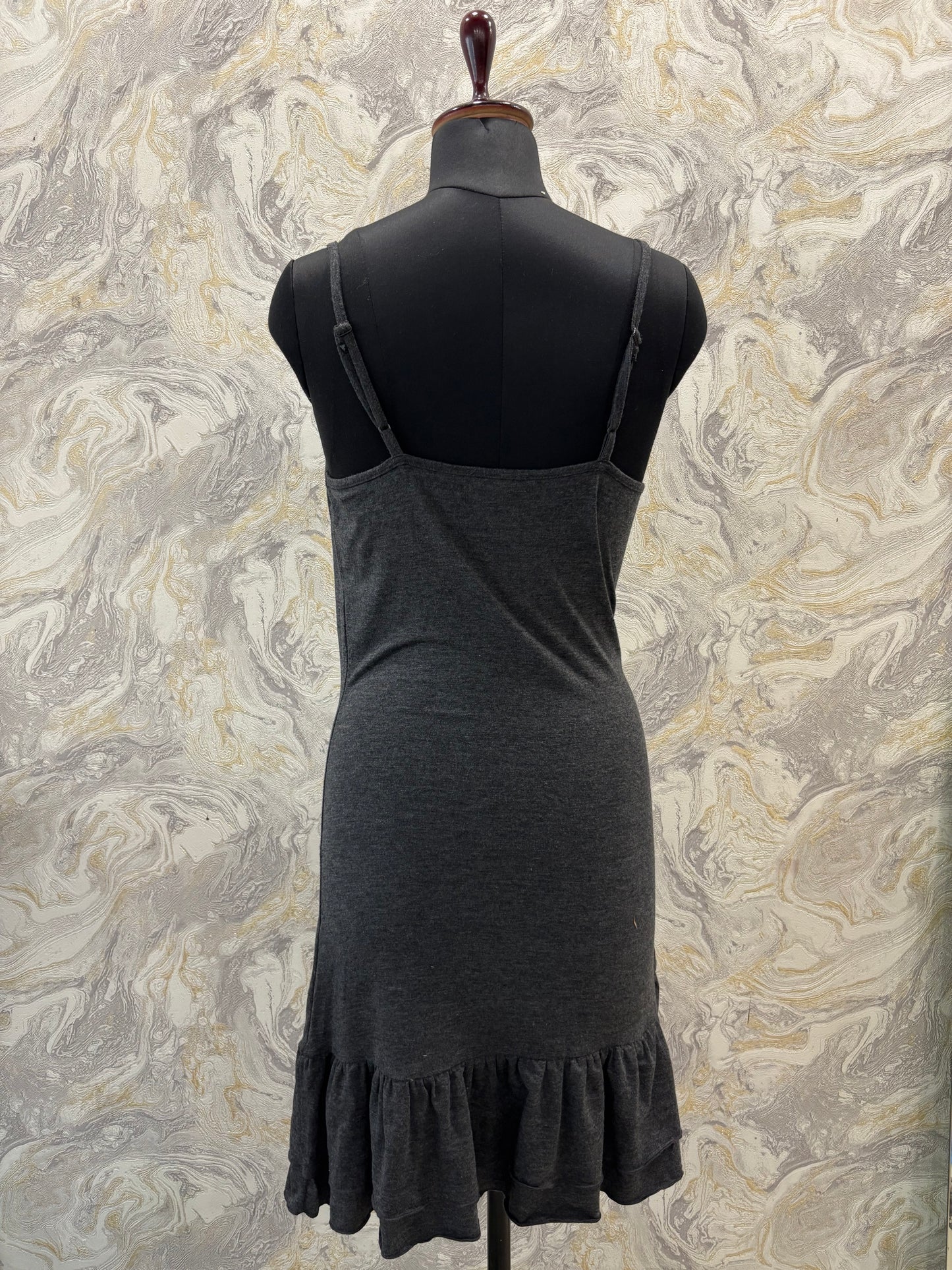 Grey lacy knit dress
