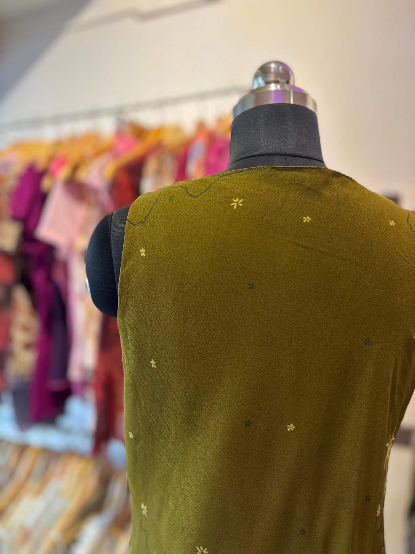 Olive layered dress
