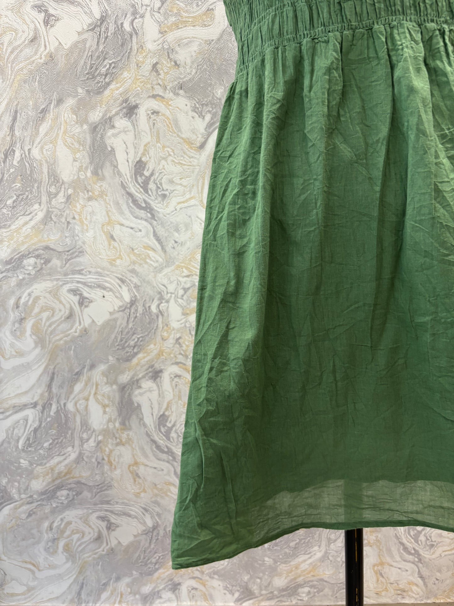 Green milkmaid dress
