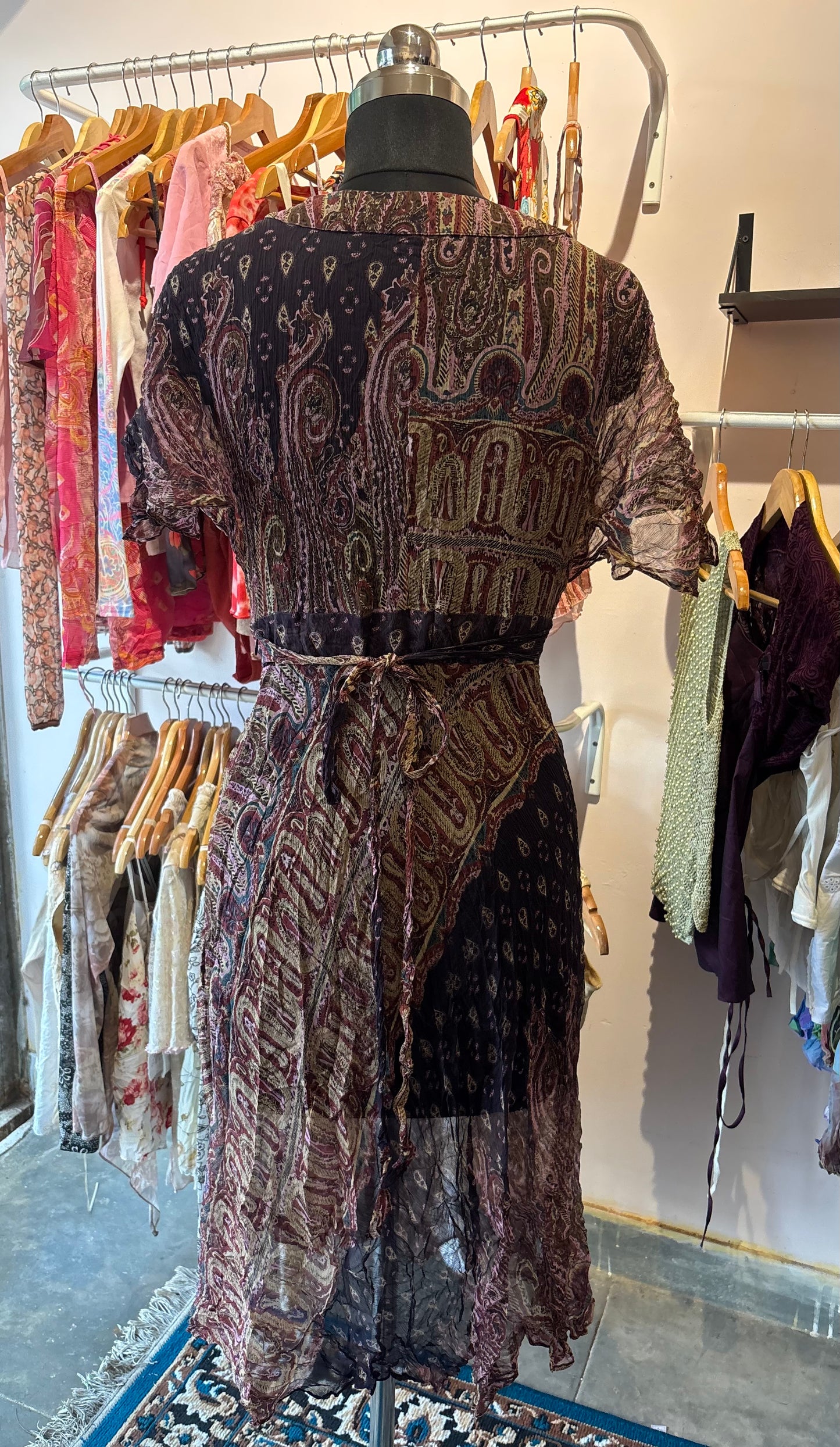 Paisely silk dress