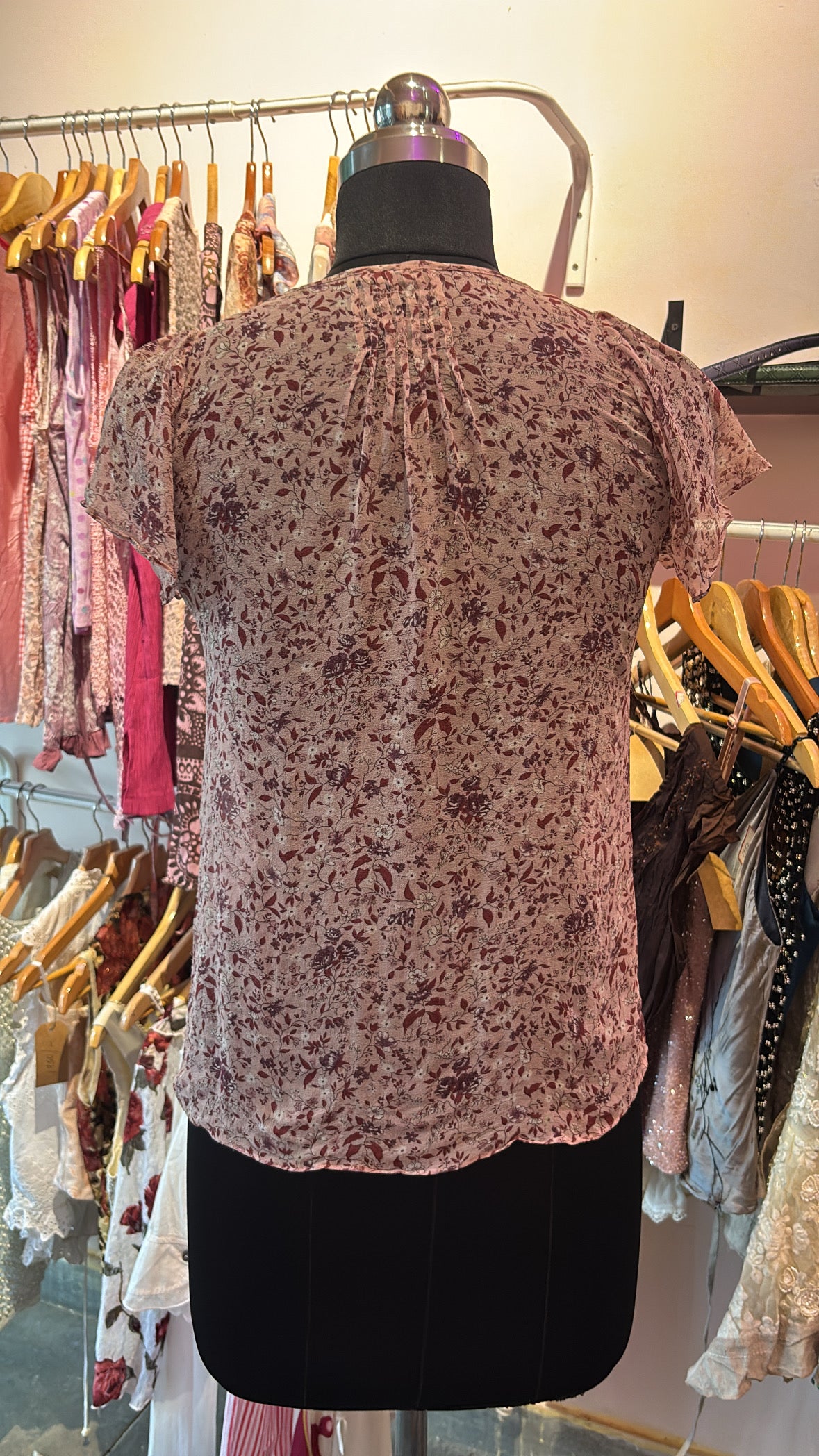 Massimo Dutti floral silk blouse