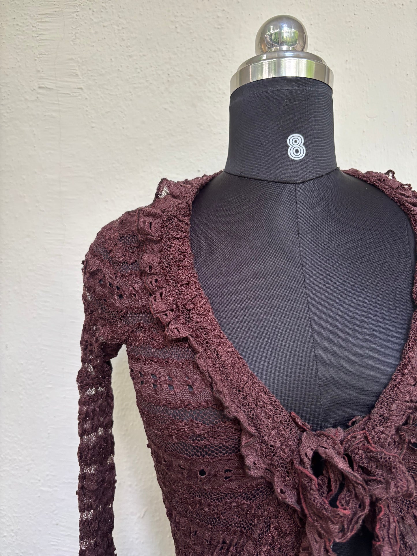 Coffee lacy top