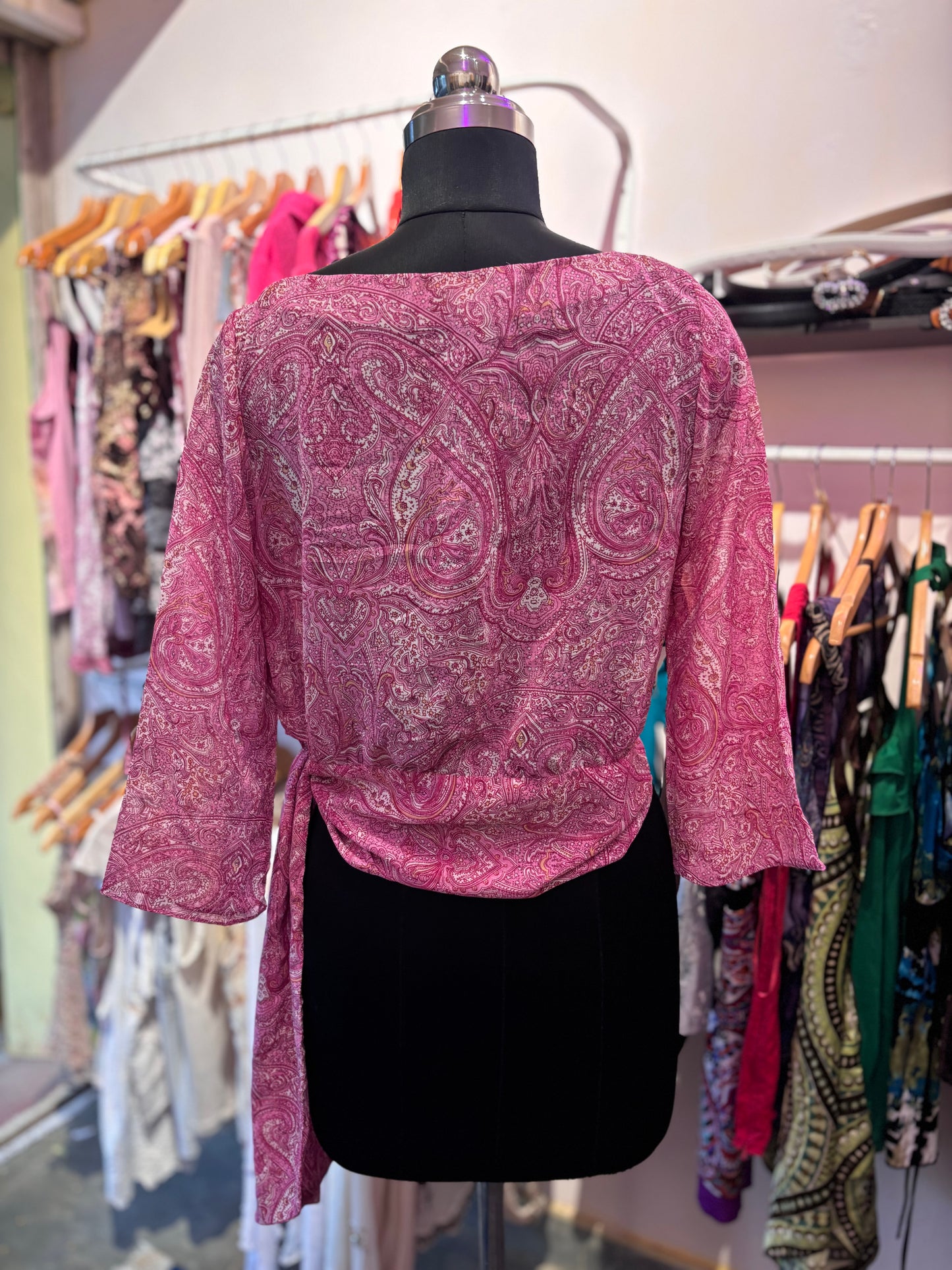 Paisley side band top