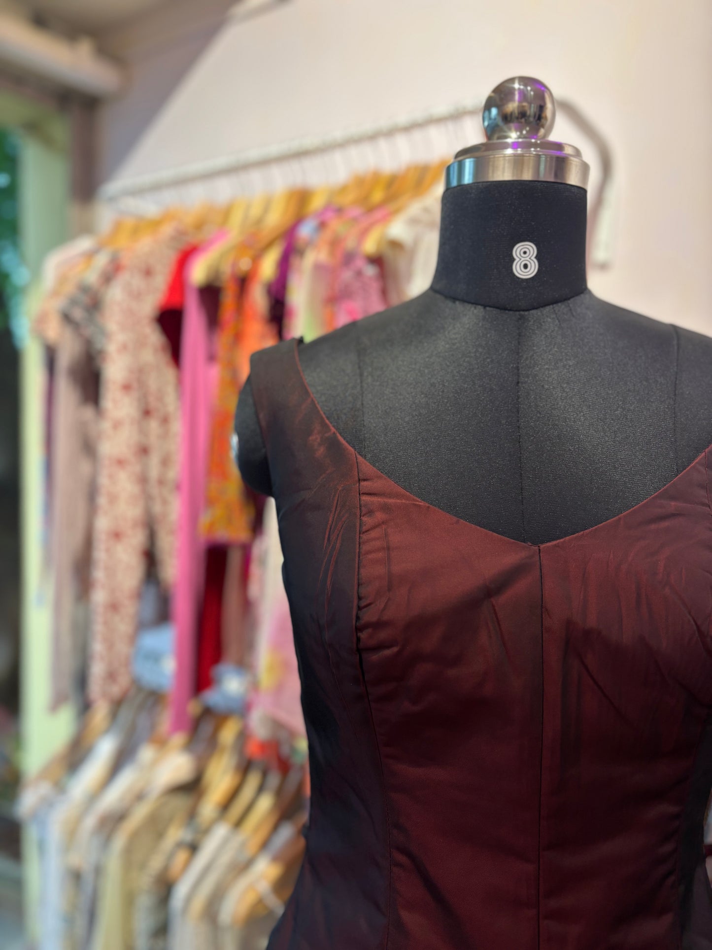 Bridgeton maroon corset