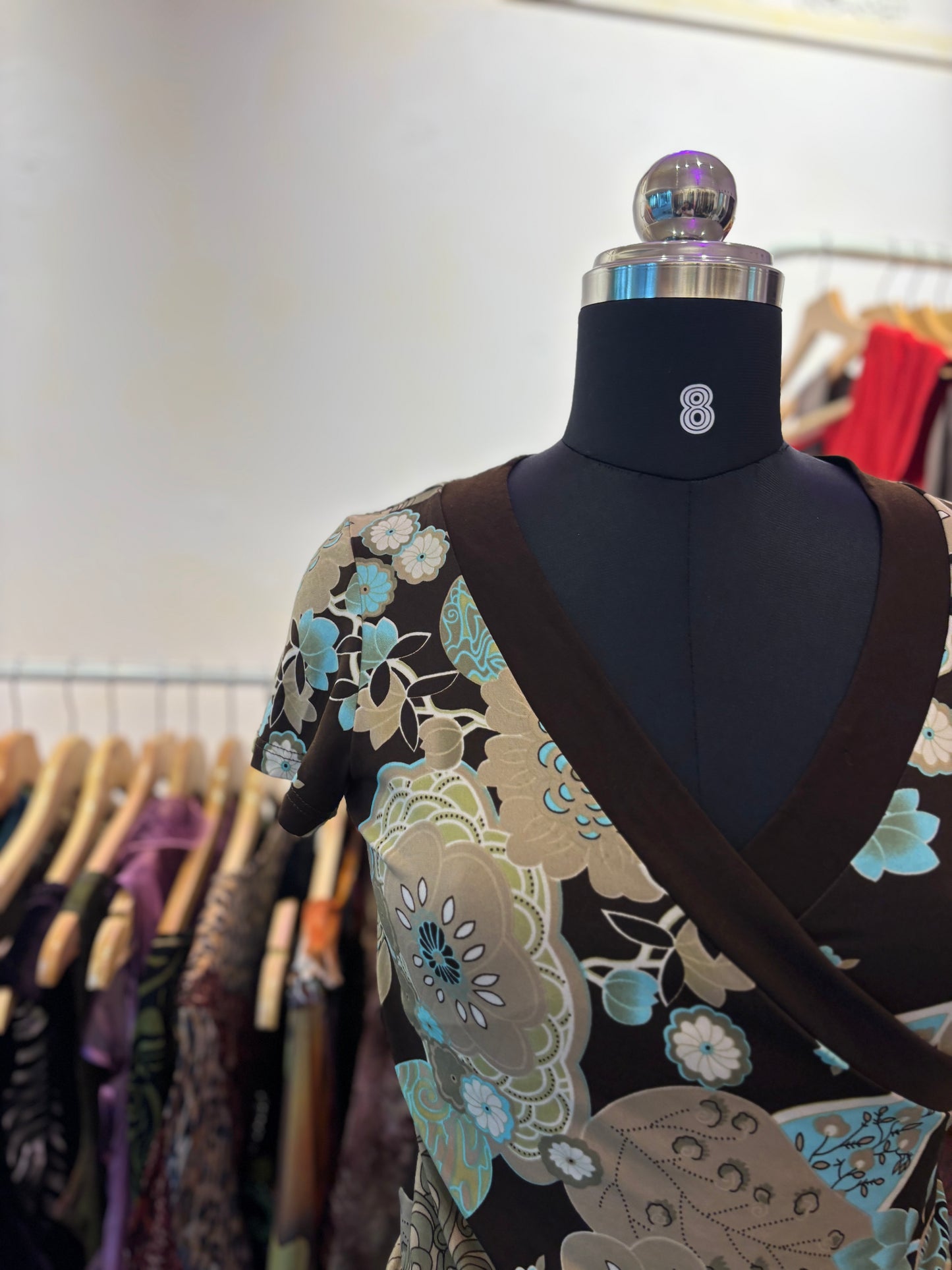 2000’s brown floral top