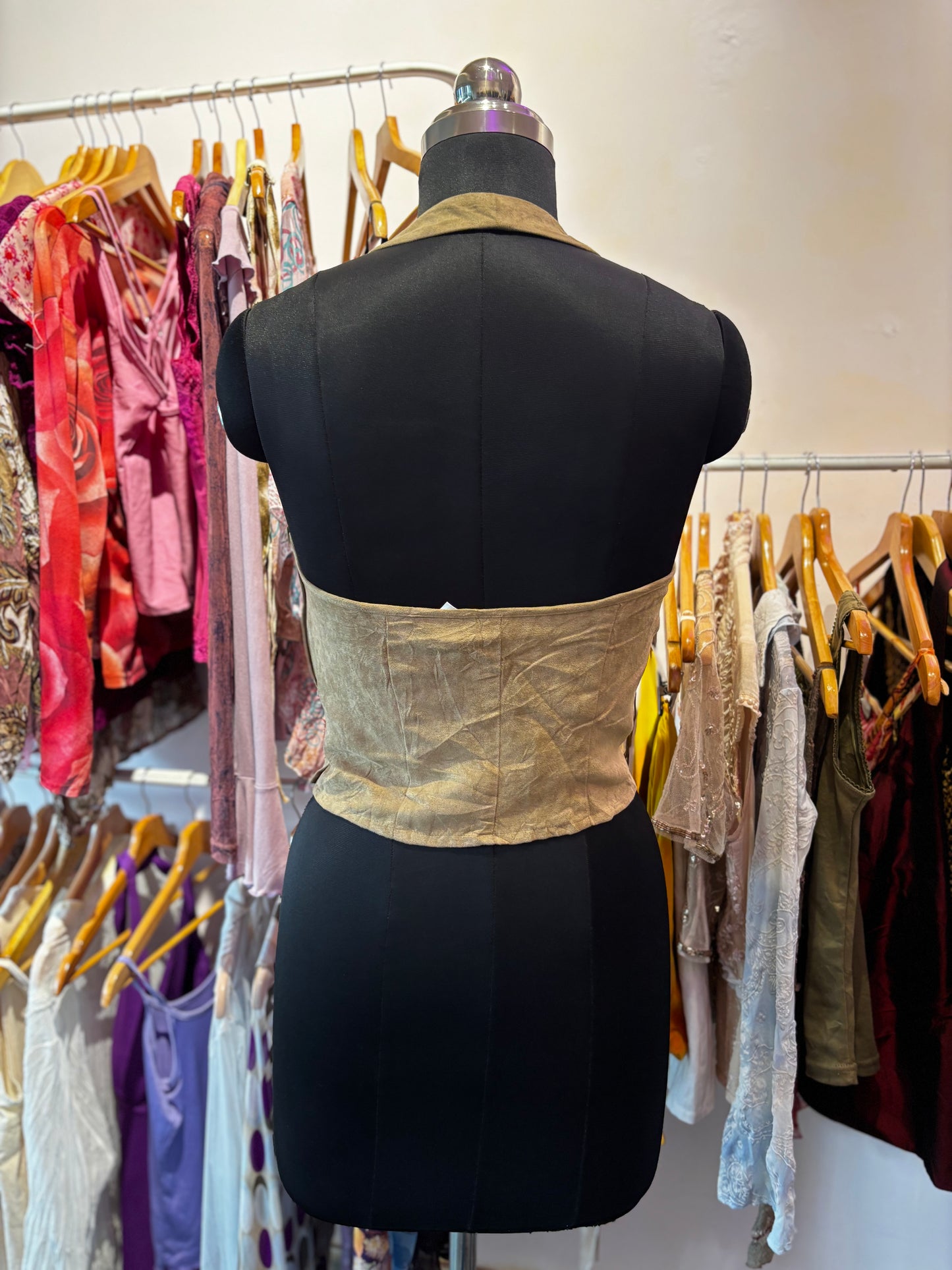 Cowgirl brown halter neck