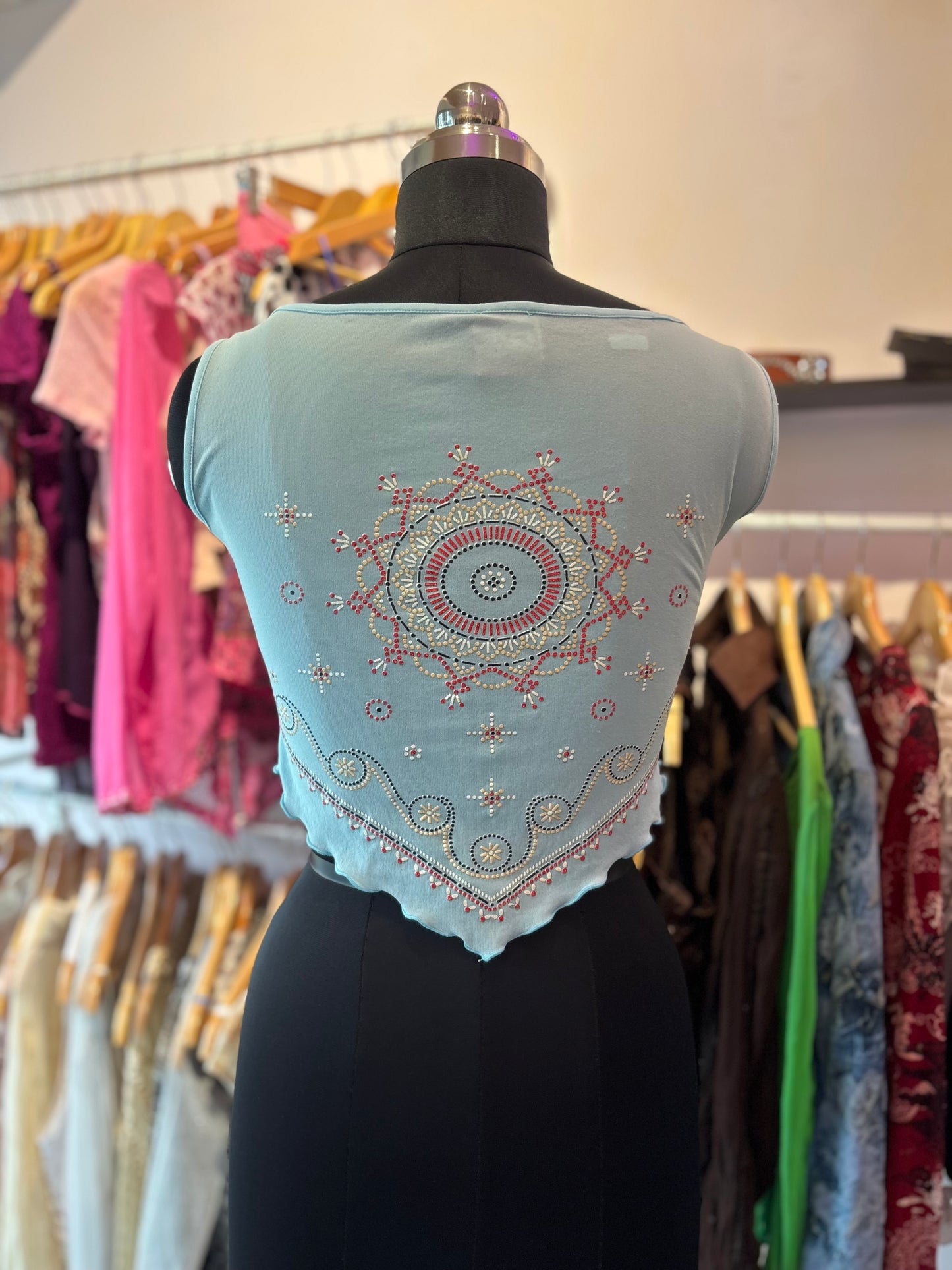 Y2k embossed top