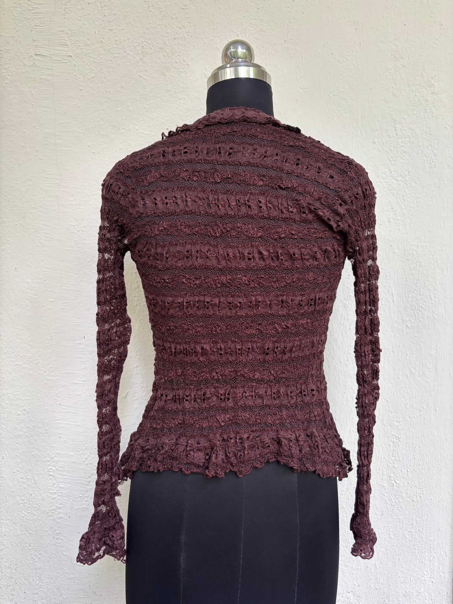 Coffee lacy top