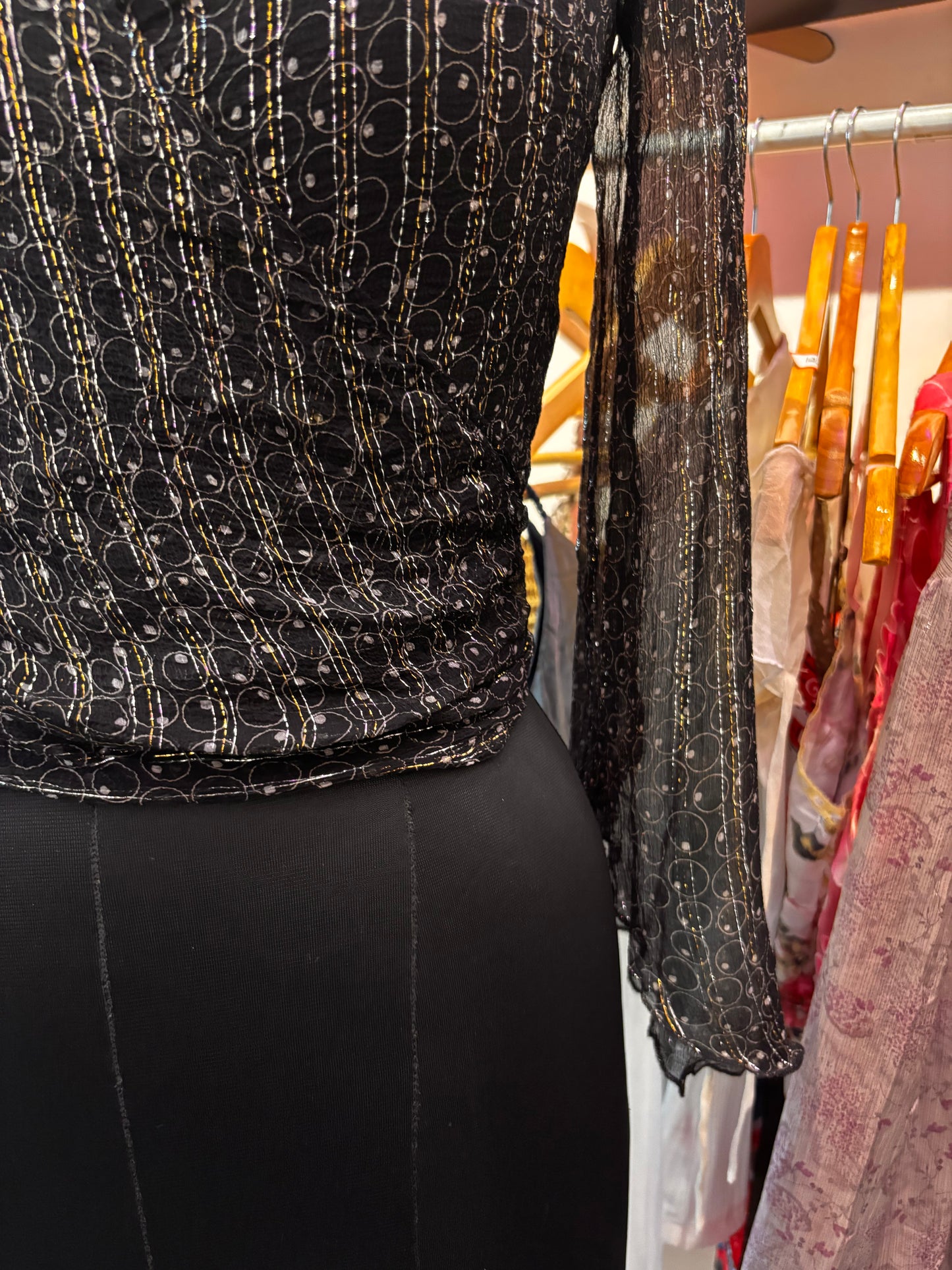 Wrap around silk blouse
