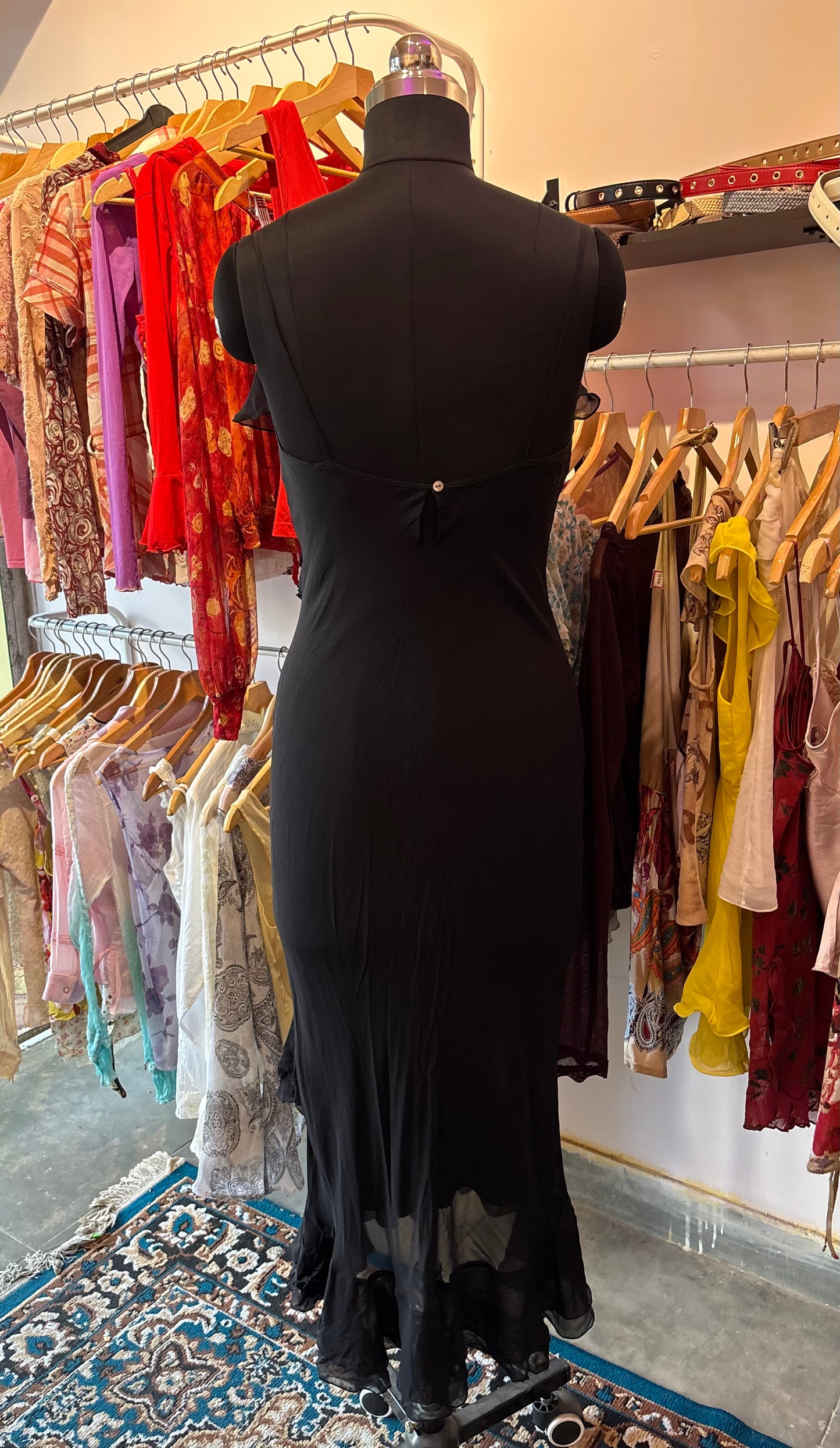 Timeless black chiffon dress