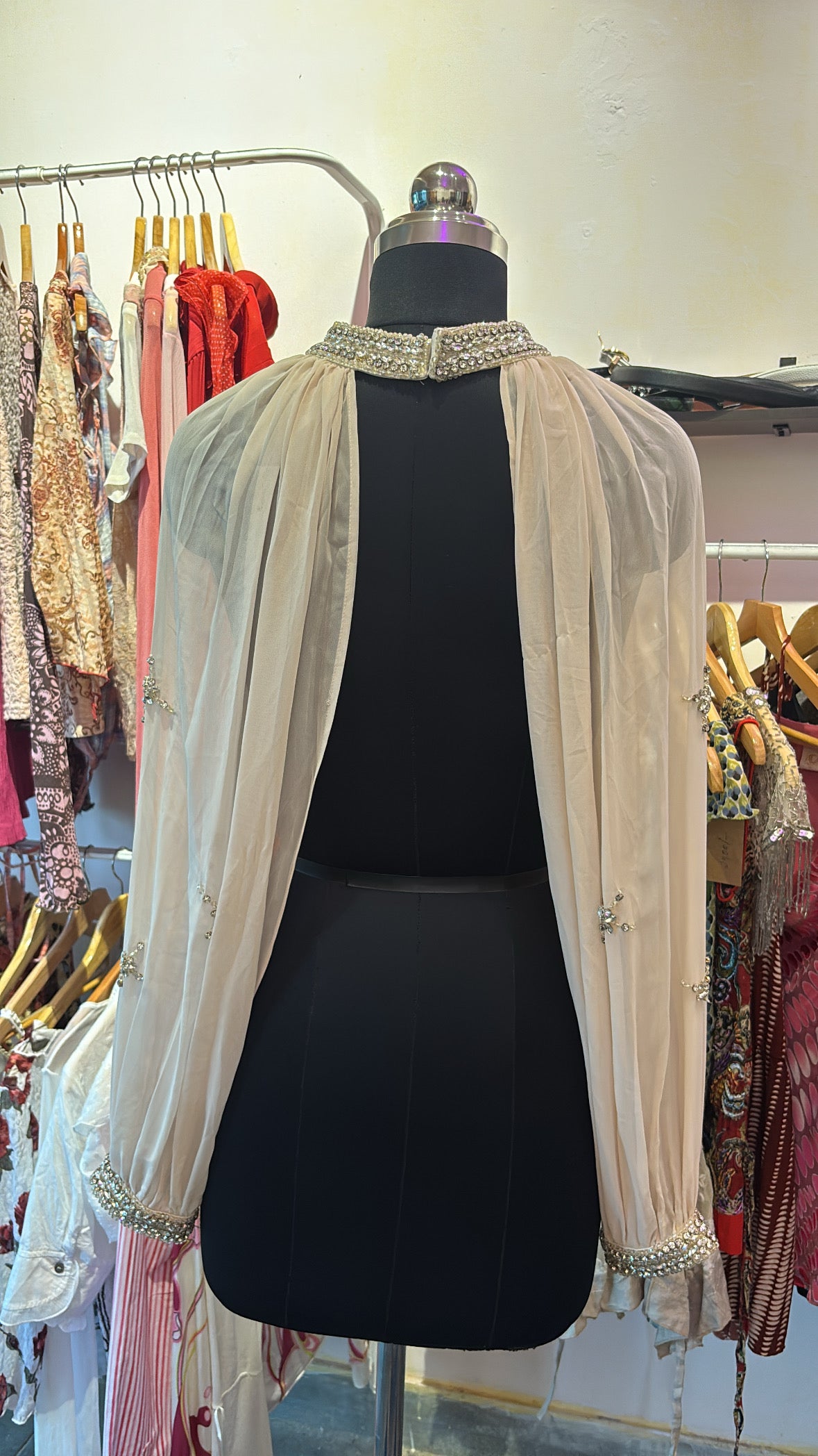 Vintage sleeves with bead work