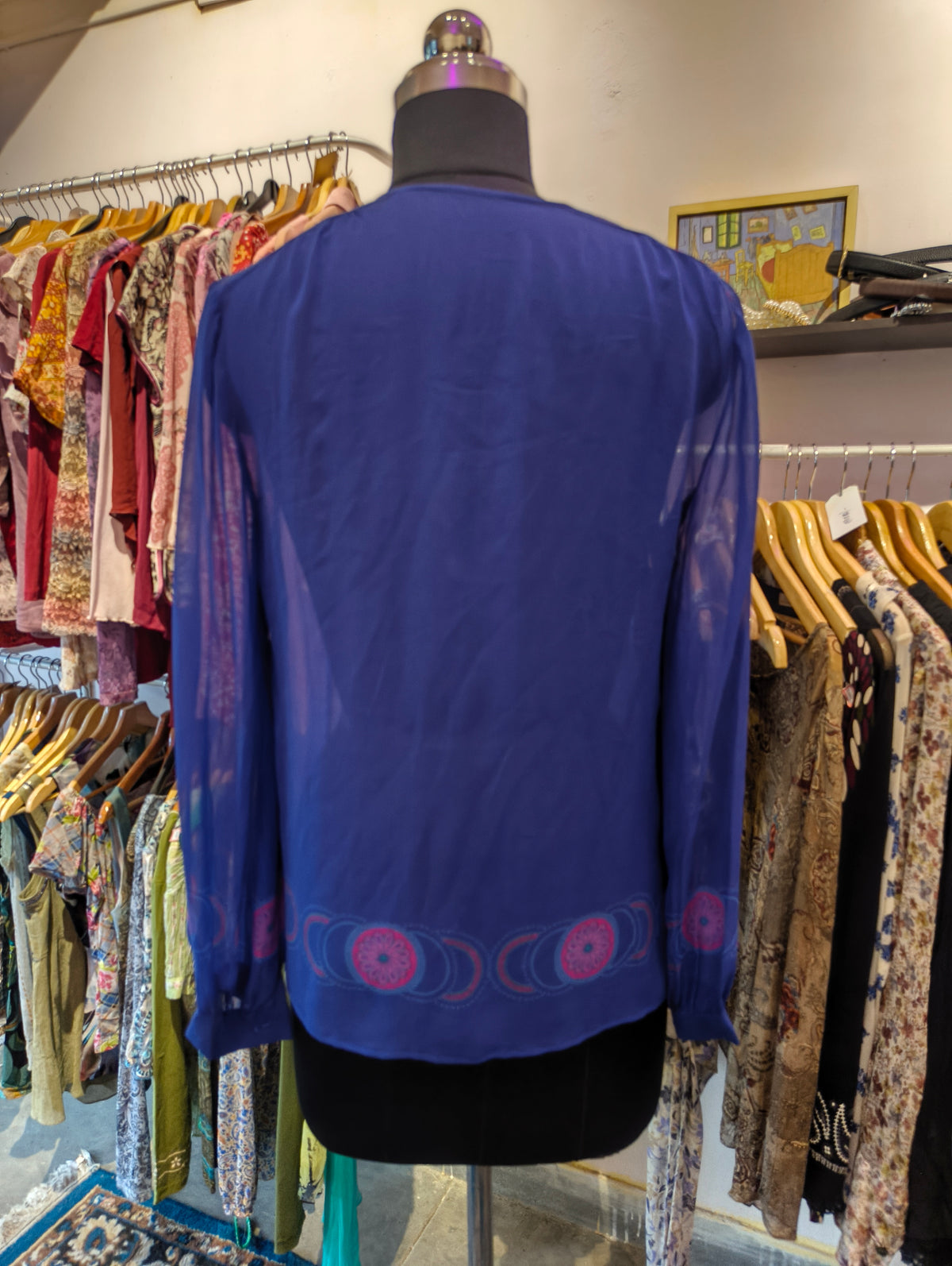 Purple silk top