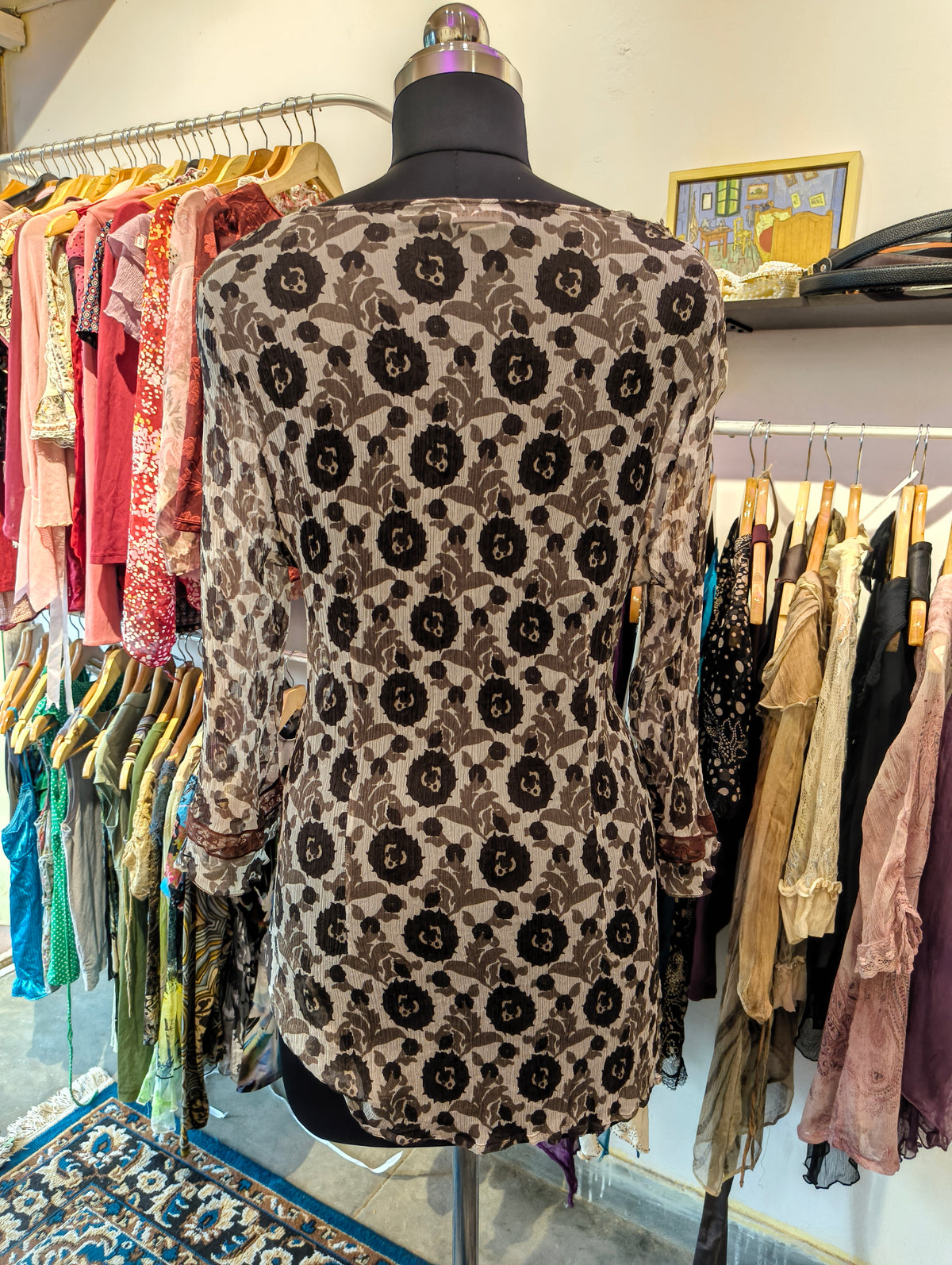 Baroque inspired silk tunic