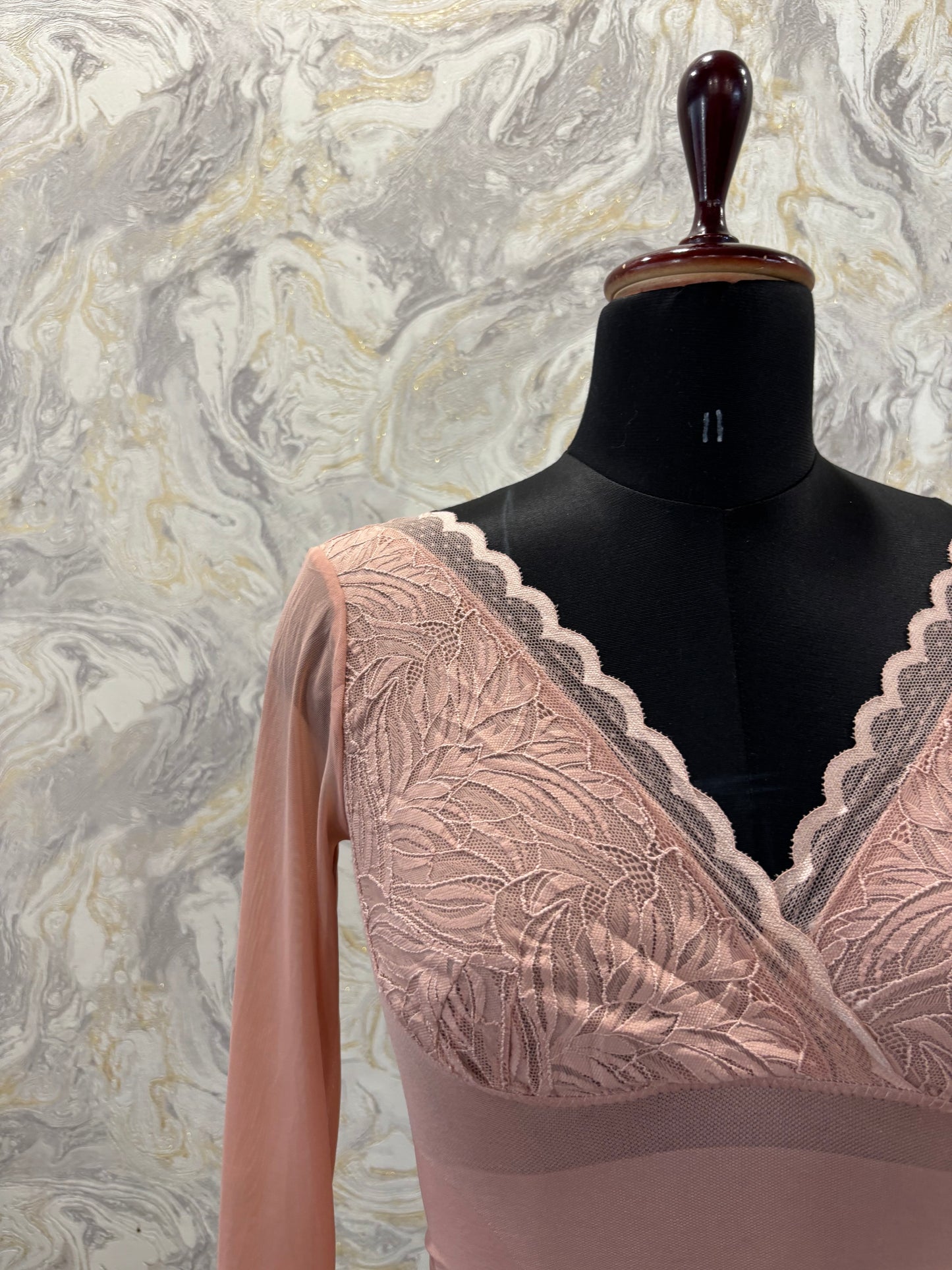 Salmon lacy top