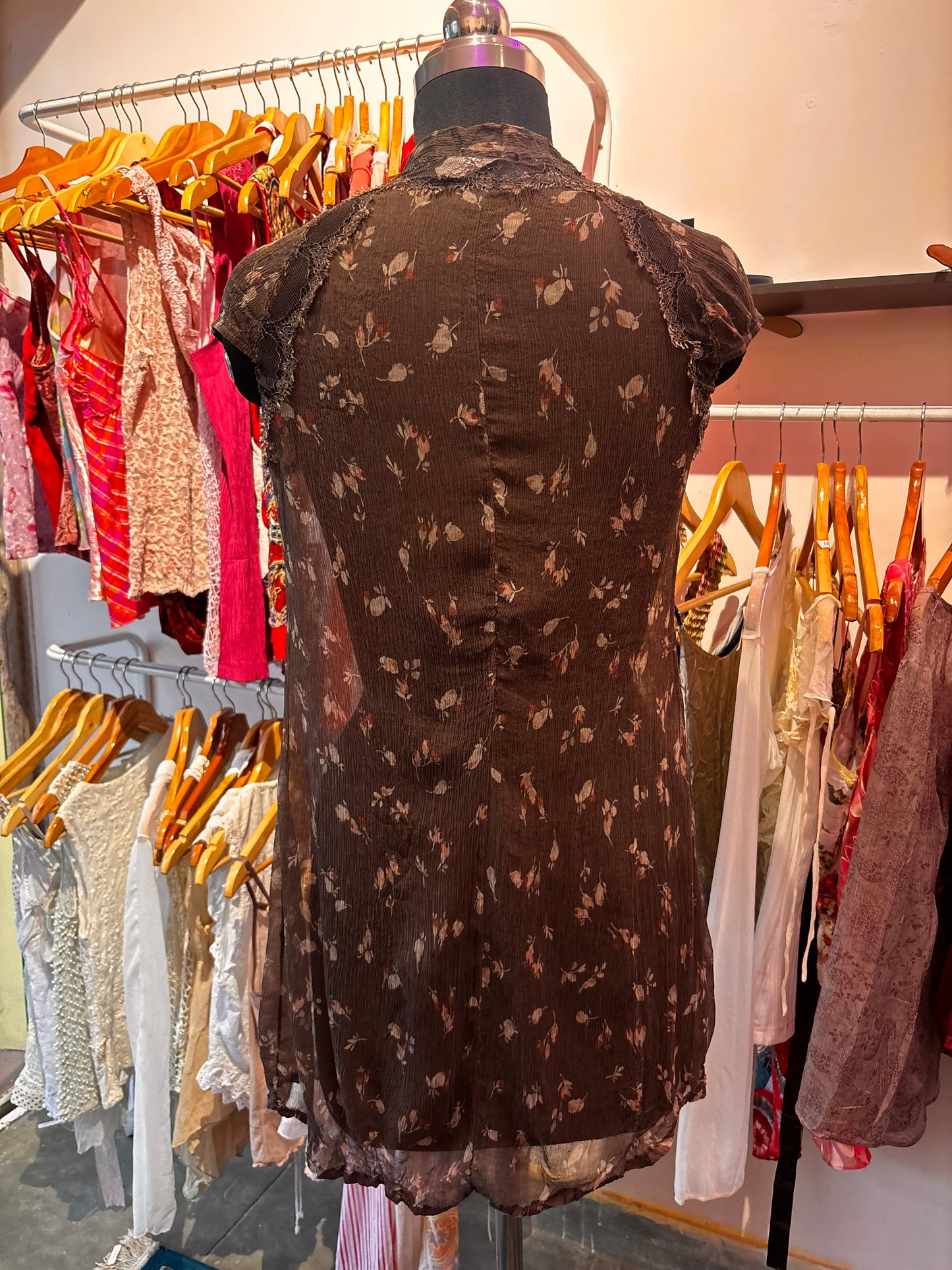Autumnal silk dress