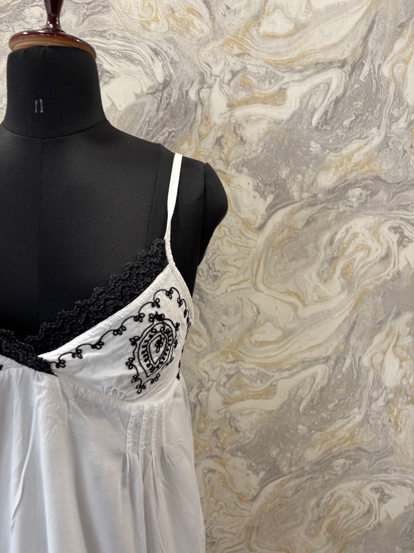 White embroidered dress