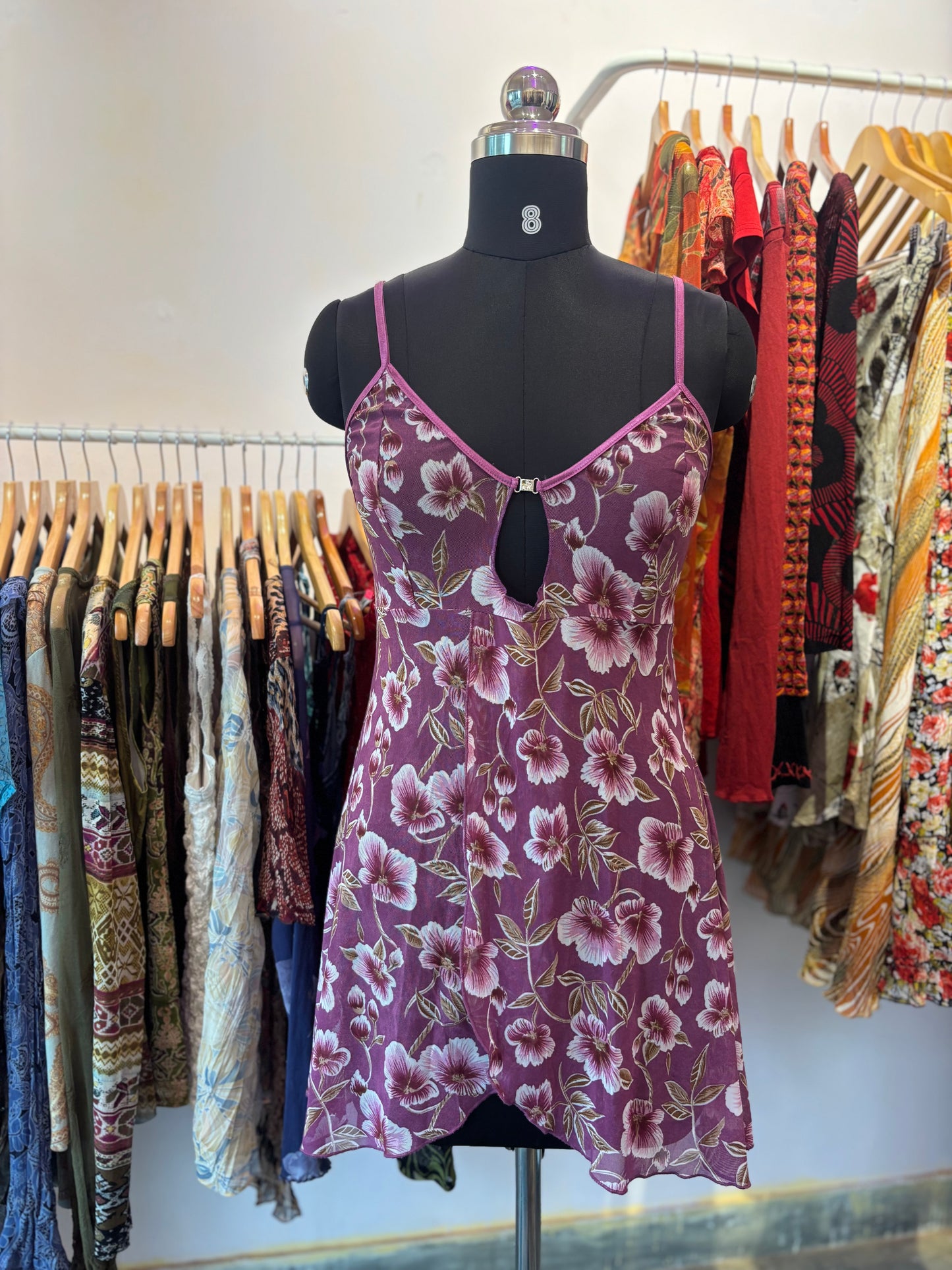 Purple floral dress