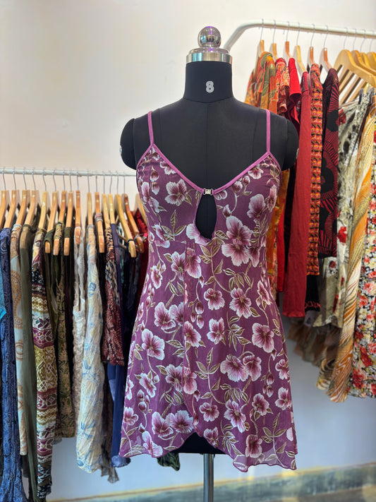 Purple floral dress