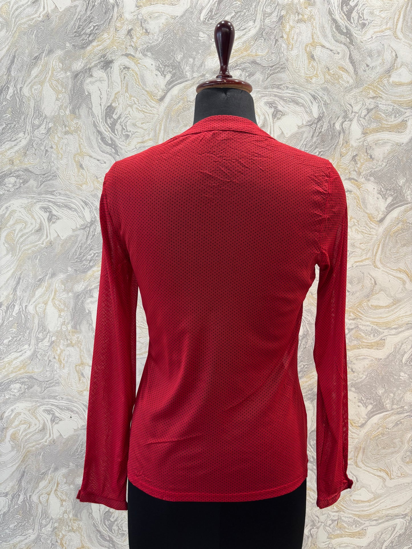 Timeless red tie top