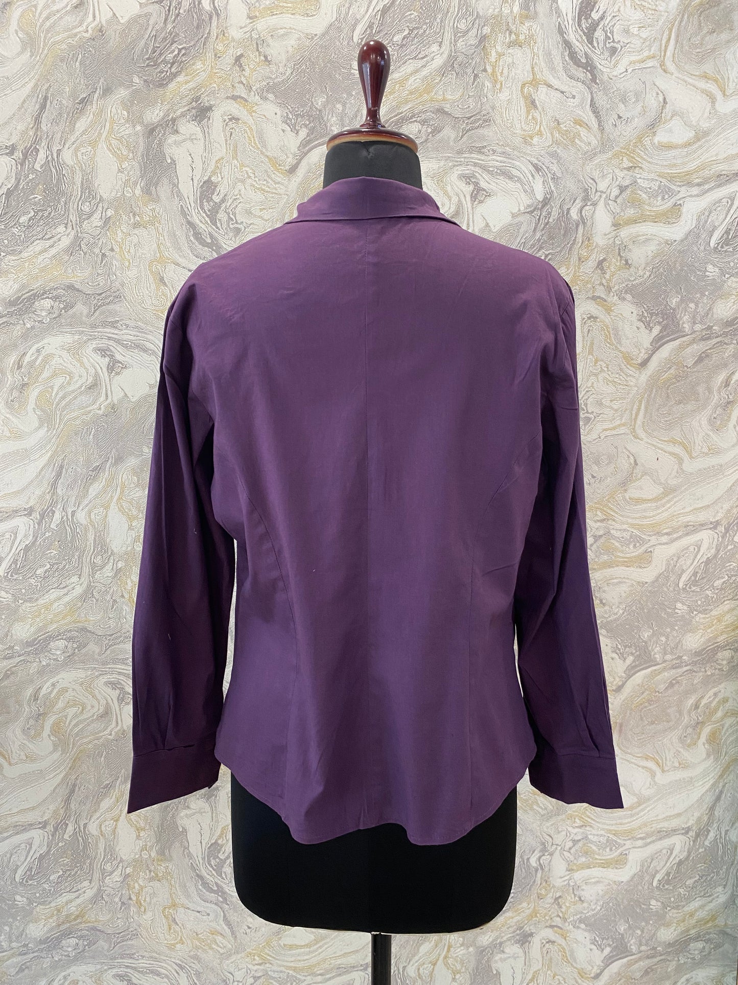 Purple embroidered shirt