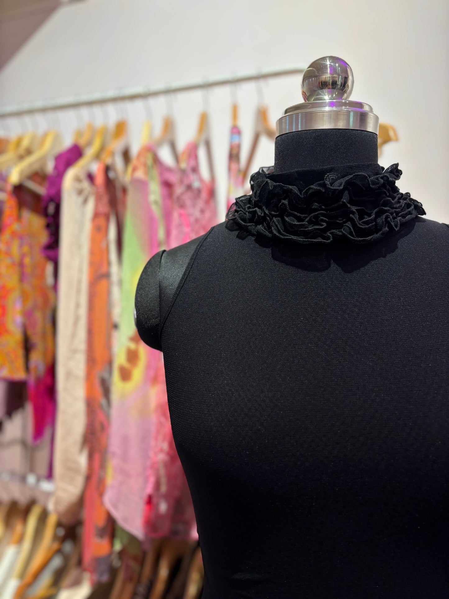 Timeless high neck ruffle top