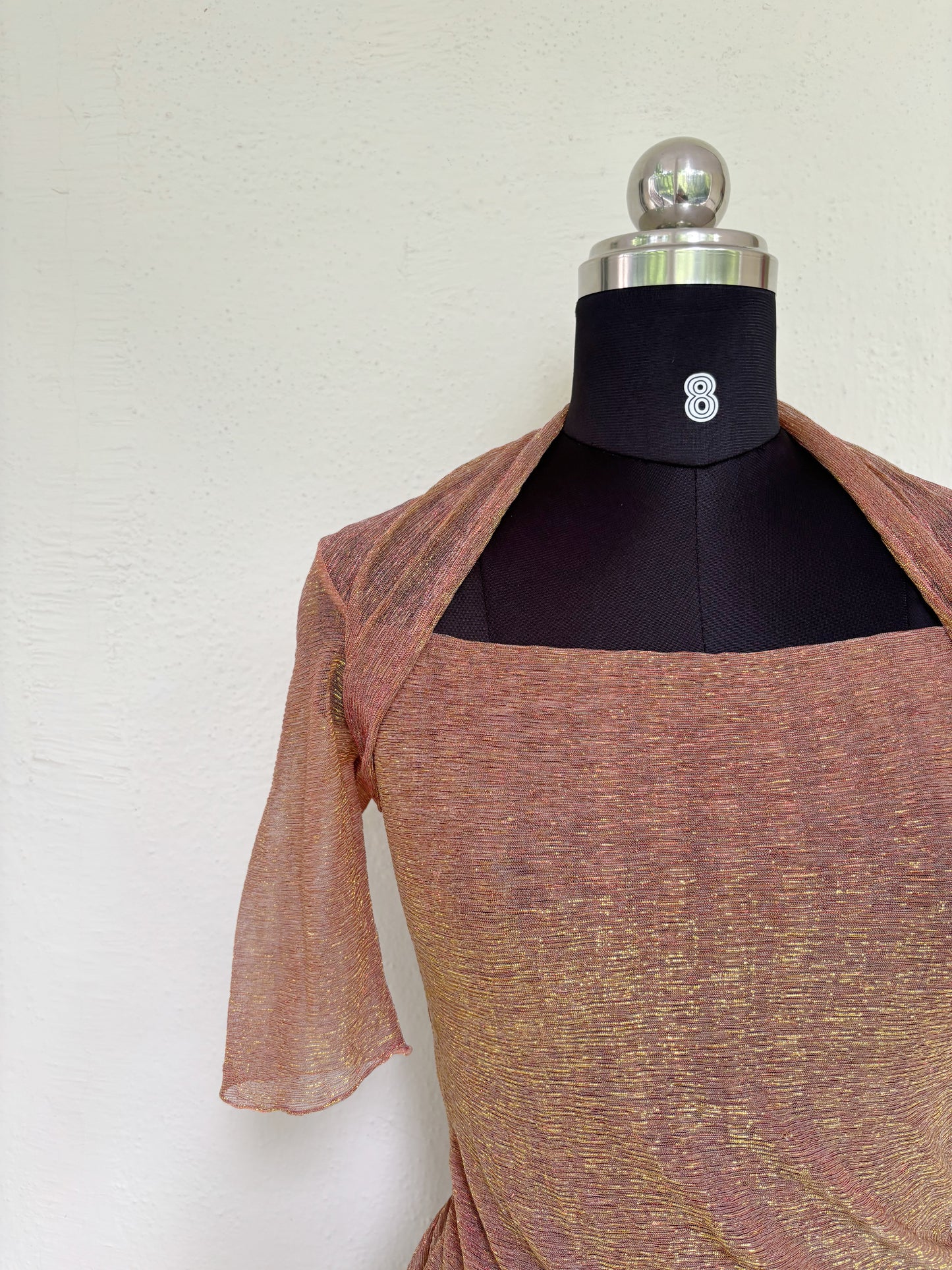 Golden shimmer top