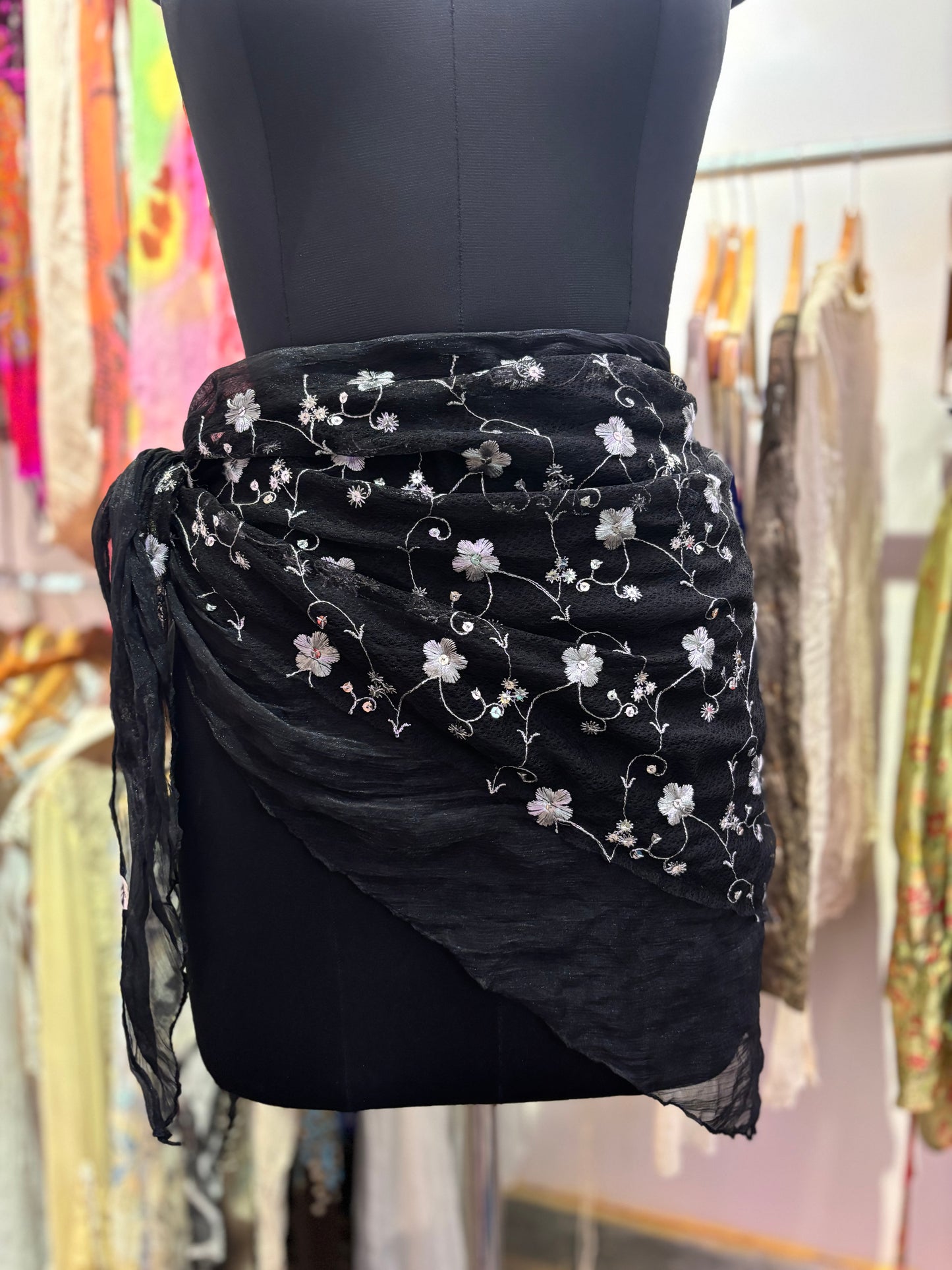 Embroidered scarf